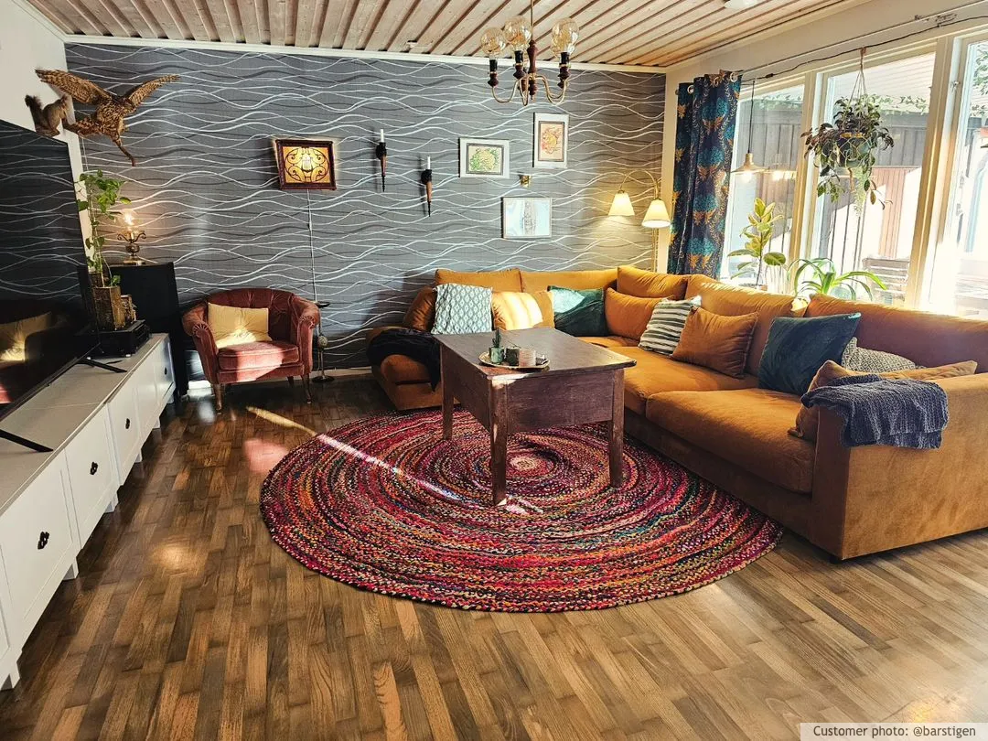 Runda mattor - Flätan (multi)