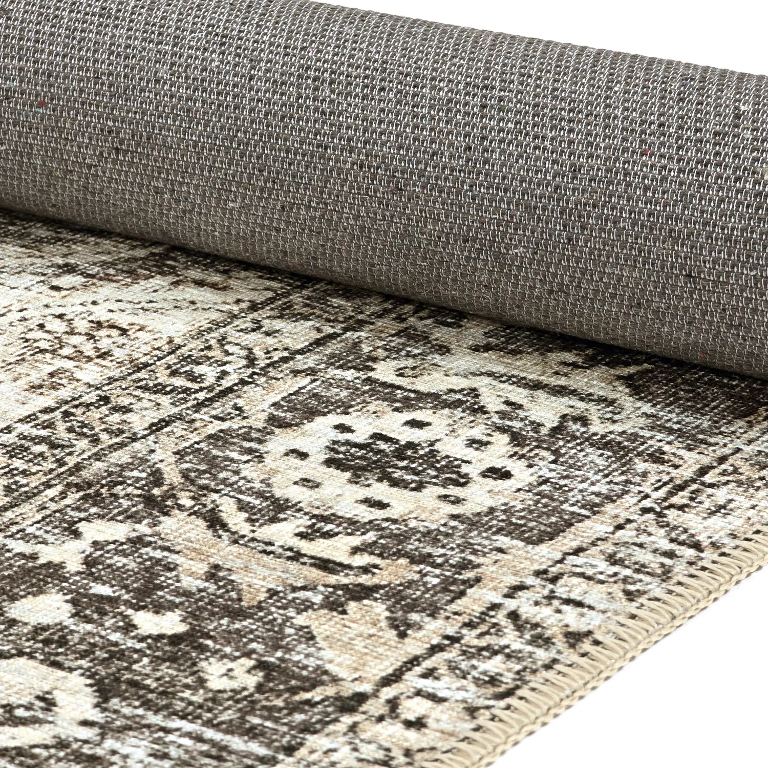 Tapete de tecelagem plana - Alvand (preto)