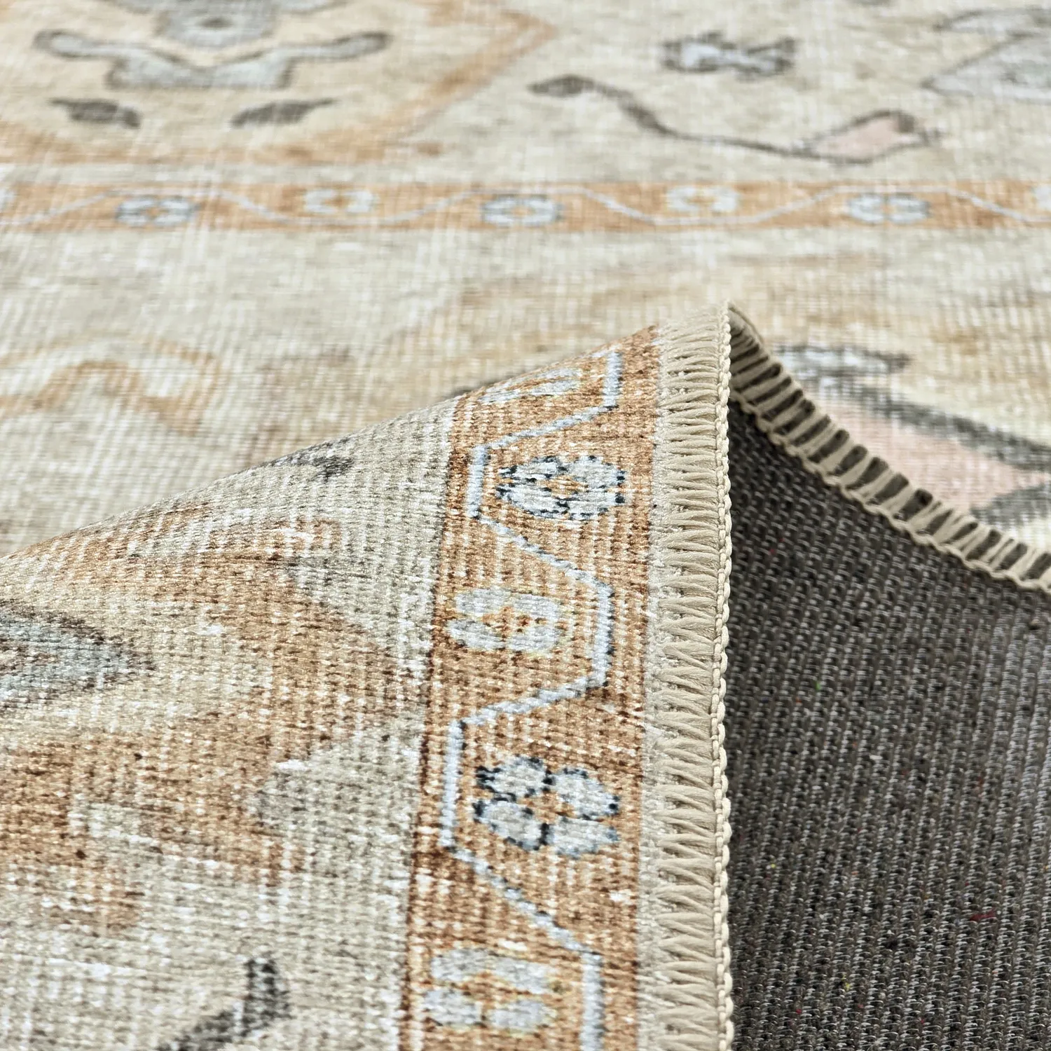 Tapete de tecelagem plana - Amena (bege)