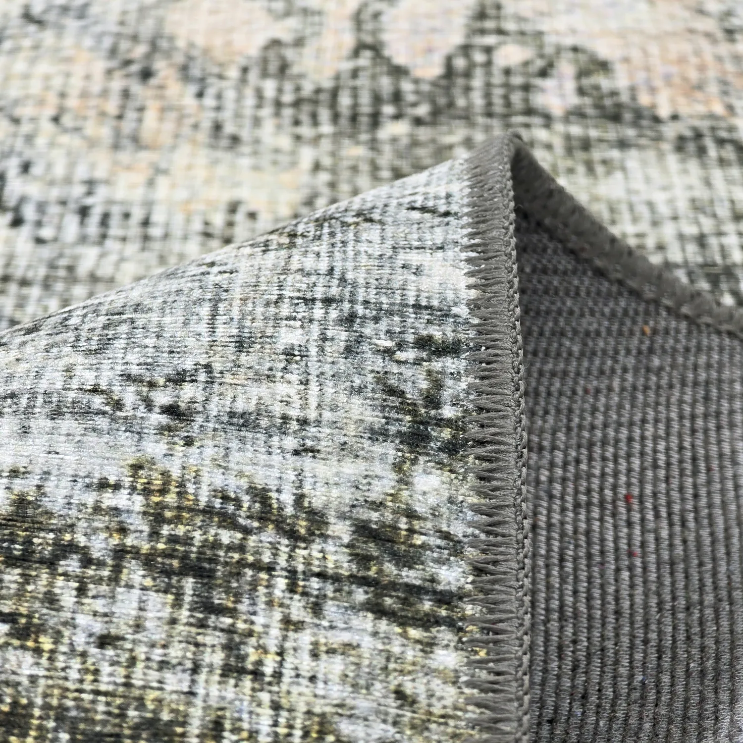 Tapete de tecelagem plana - Bechar (preto/multi)