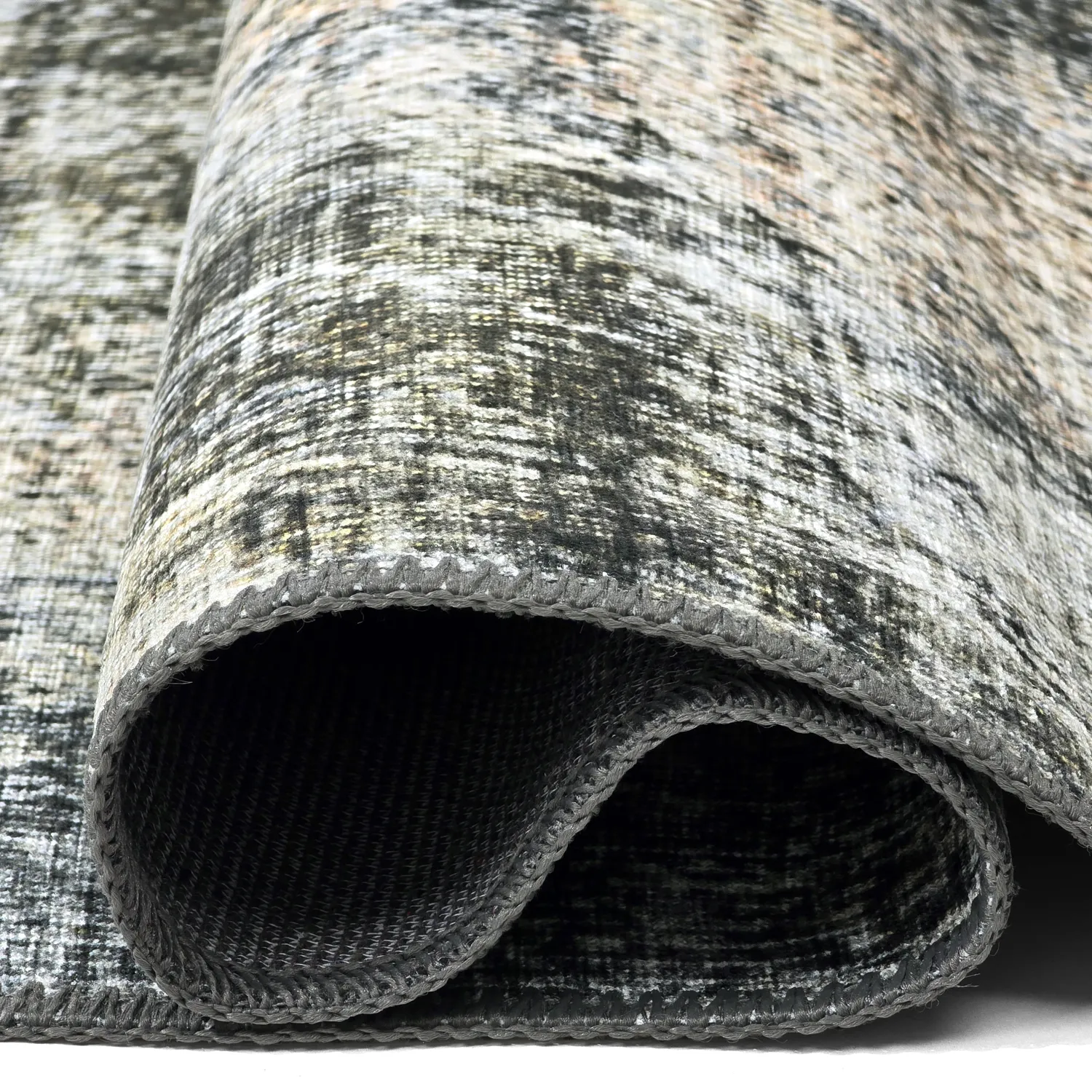 Tapete de tecelagem plana - Bechar (preto/multi)