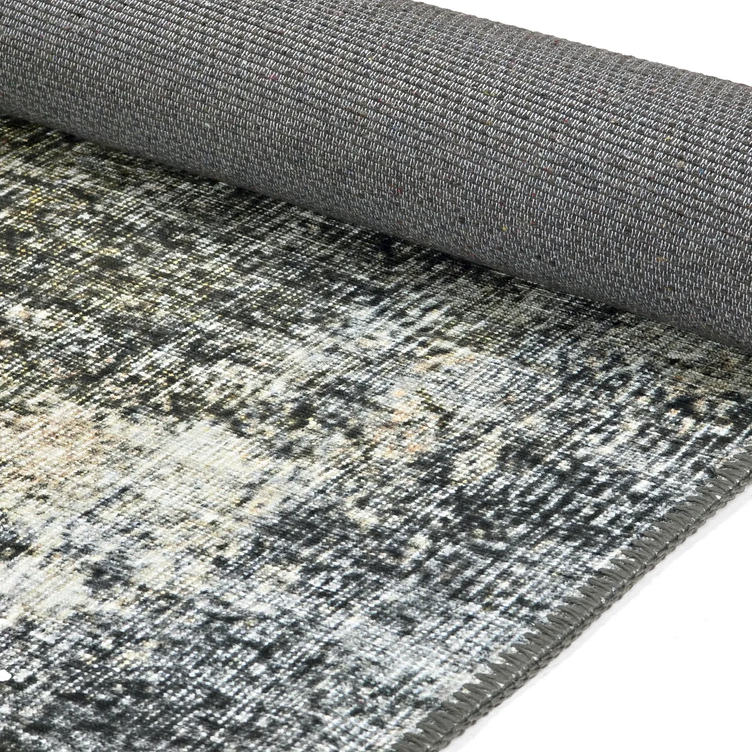 Tapete de tecelagem plana - Bechar (preto/multi)