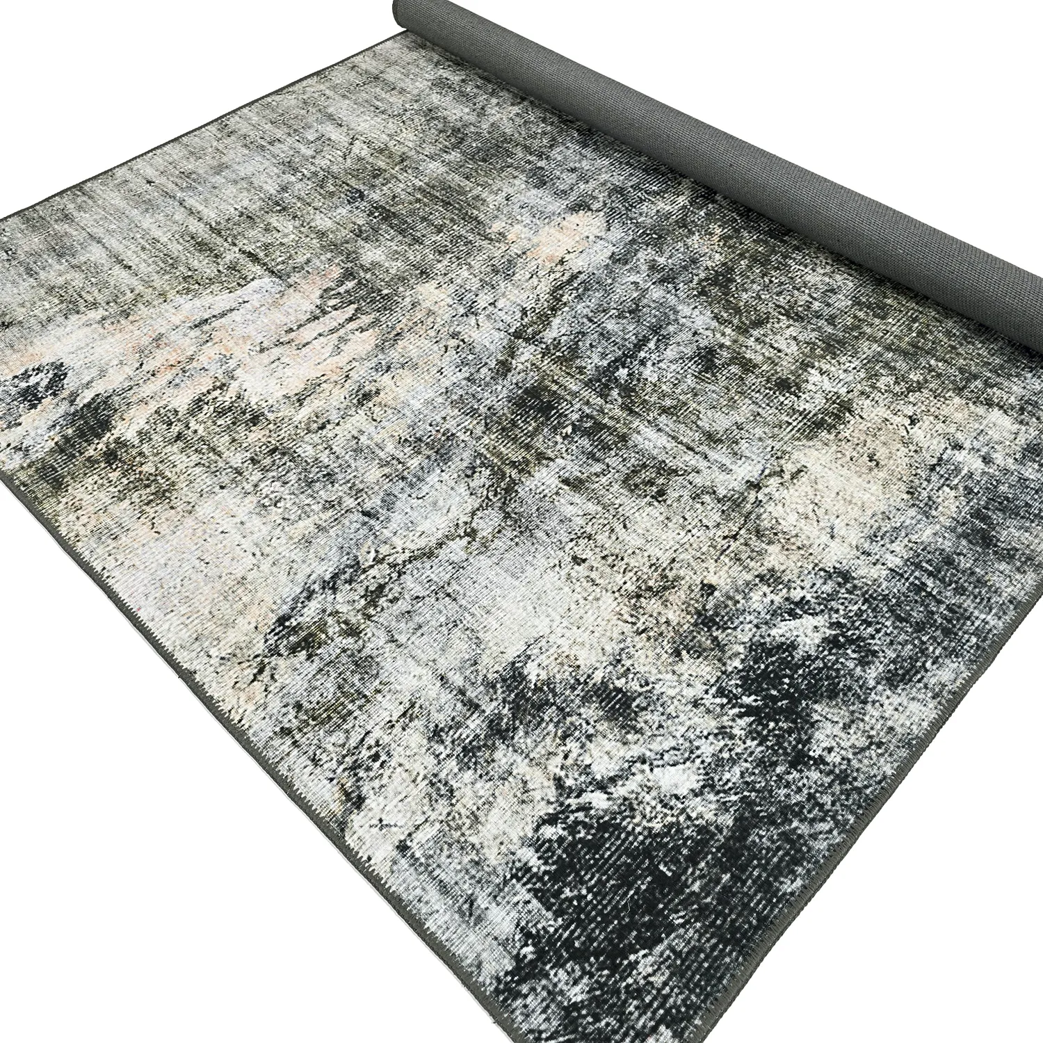 Tapete de tecelagem plana - Bechar (preto/multi)