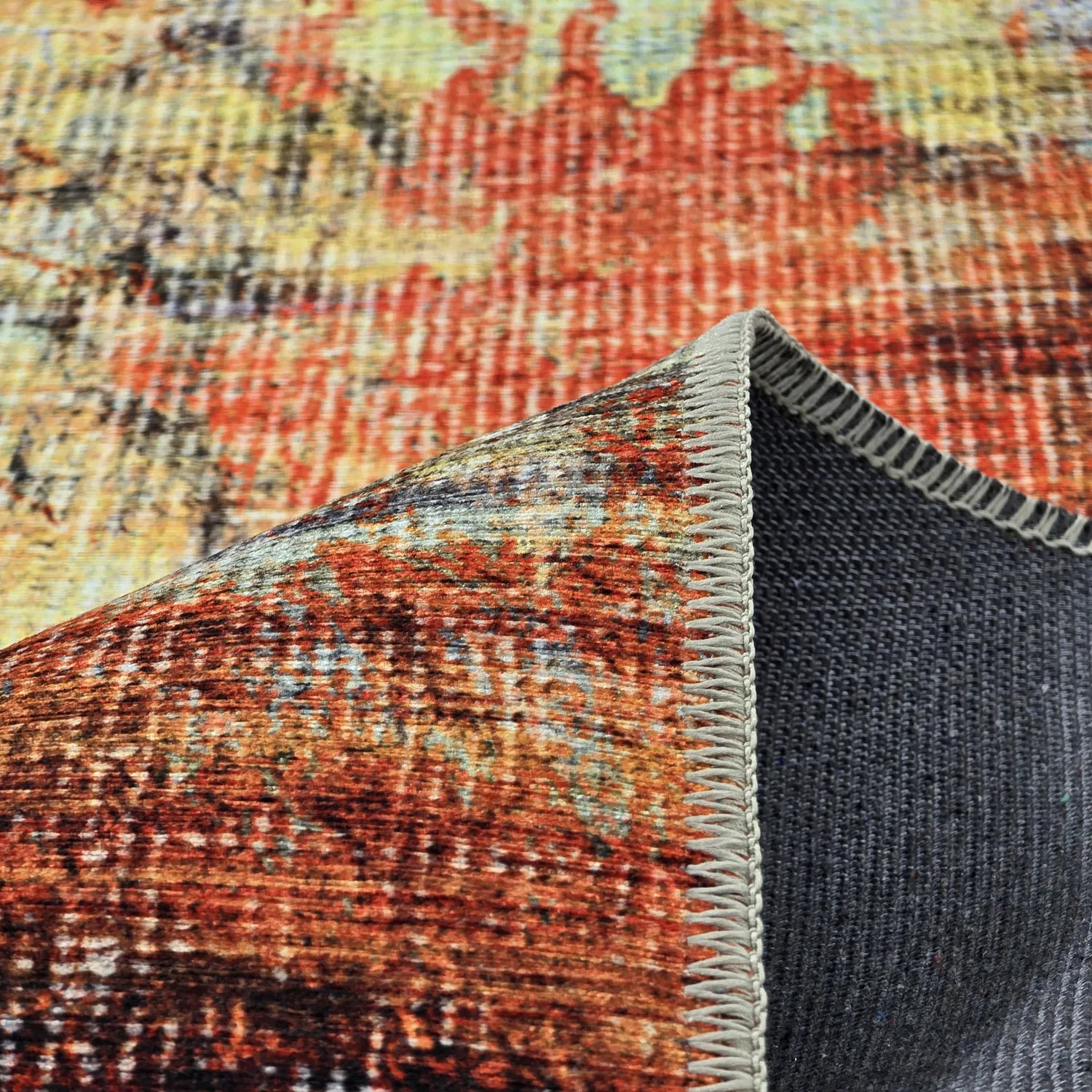 Tapete de tecelagem plana - Bechar (vermelho/multi)