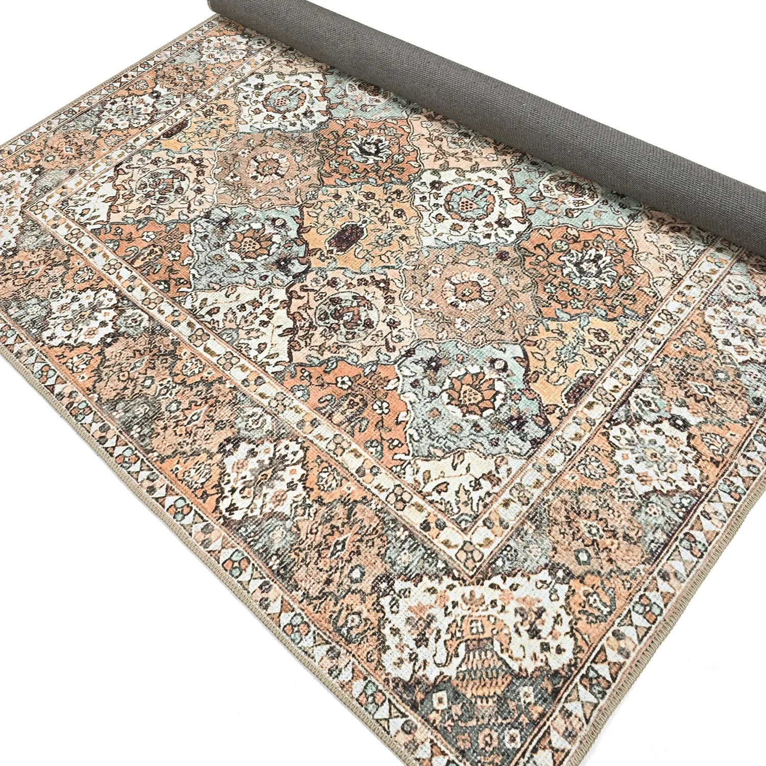 Tapete de tecelagem plana - Berelina (bege/multi)