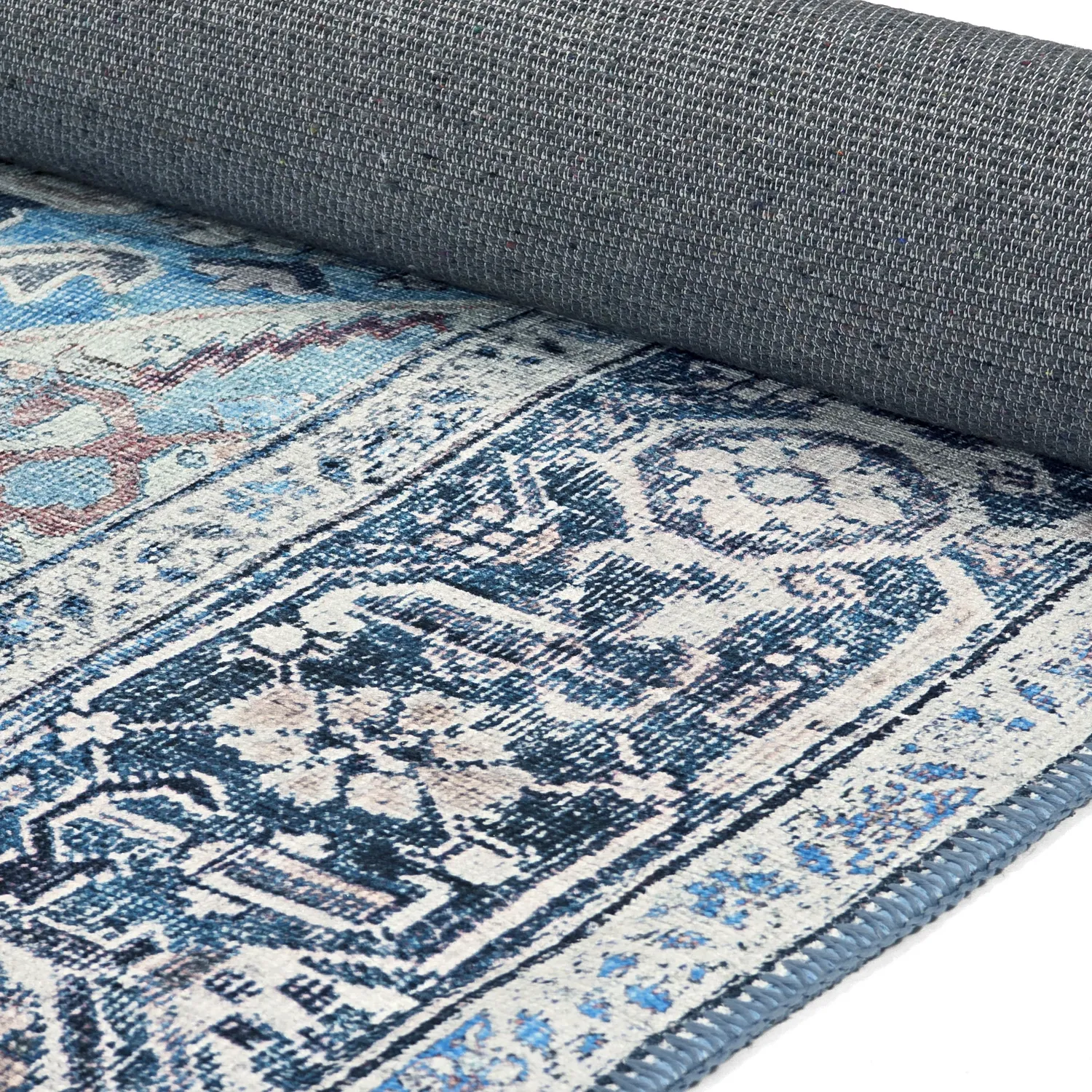 Tapete de tecelagem plana - Birjand (azul)