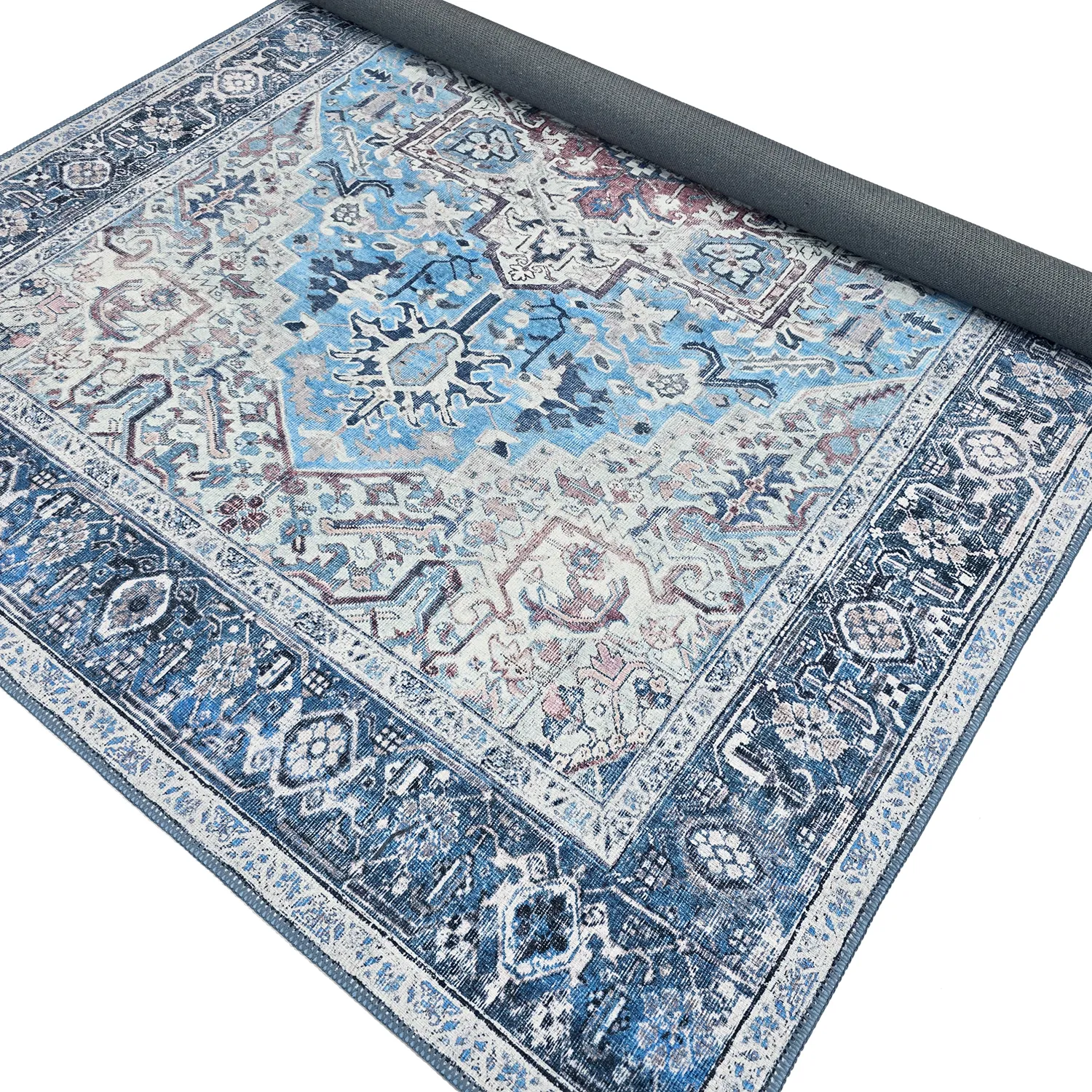 Tapete de tecelagem plana - Birjand (azul)