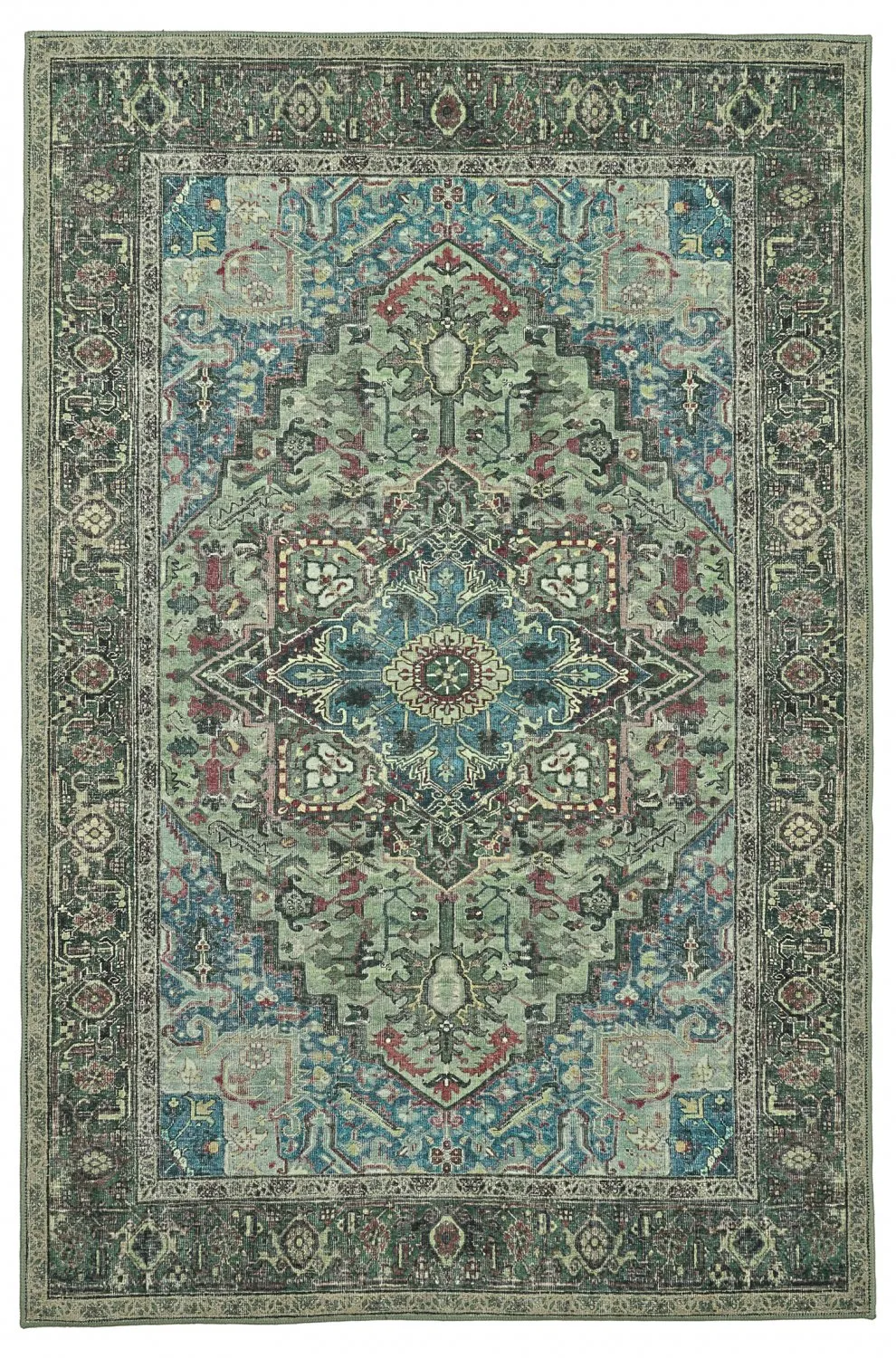 Tapete de tecelagem plana - Birjand (verde)