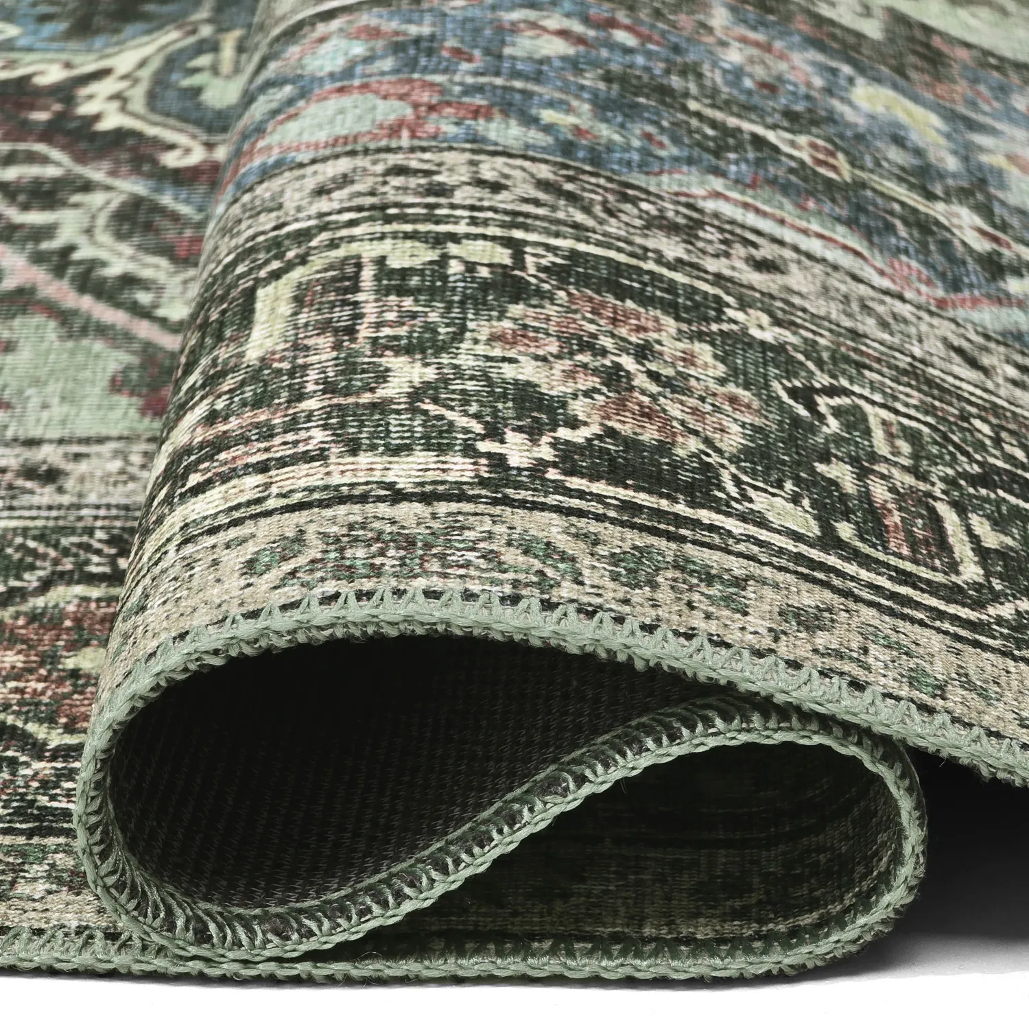 Tapete de tecelagem plana - Birjand (verde)