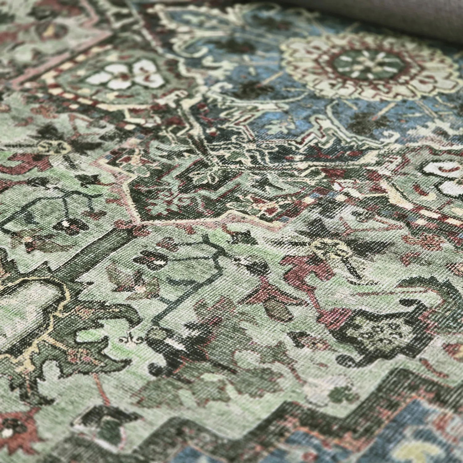 Tapete de tecelagem plana - Birjand (verde)