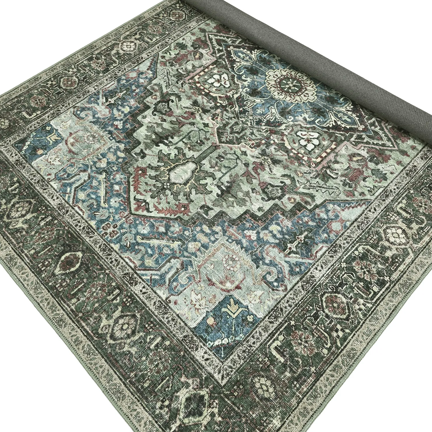 Tapete de tecelagem plana - Birjand (verde)