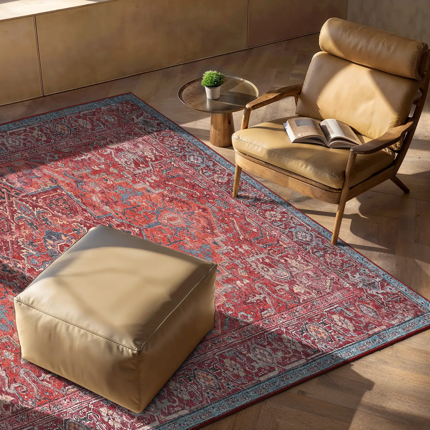 Tapete de tecelagem plana - Birjand (vermelho)