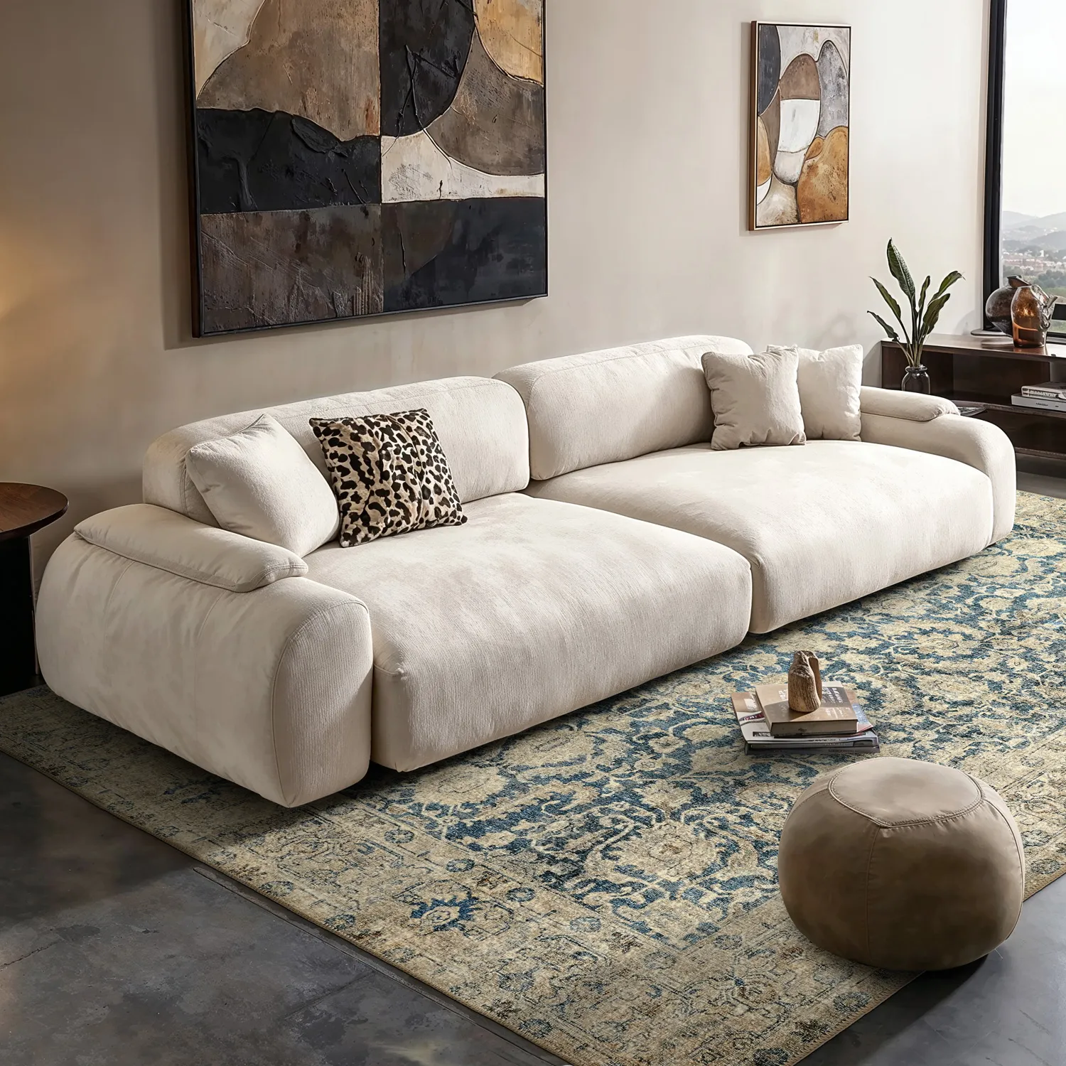 Tapete de tecelagem plana - Delvar (azul)