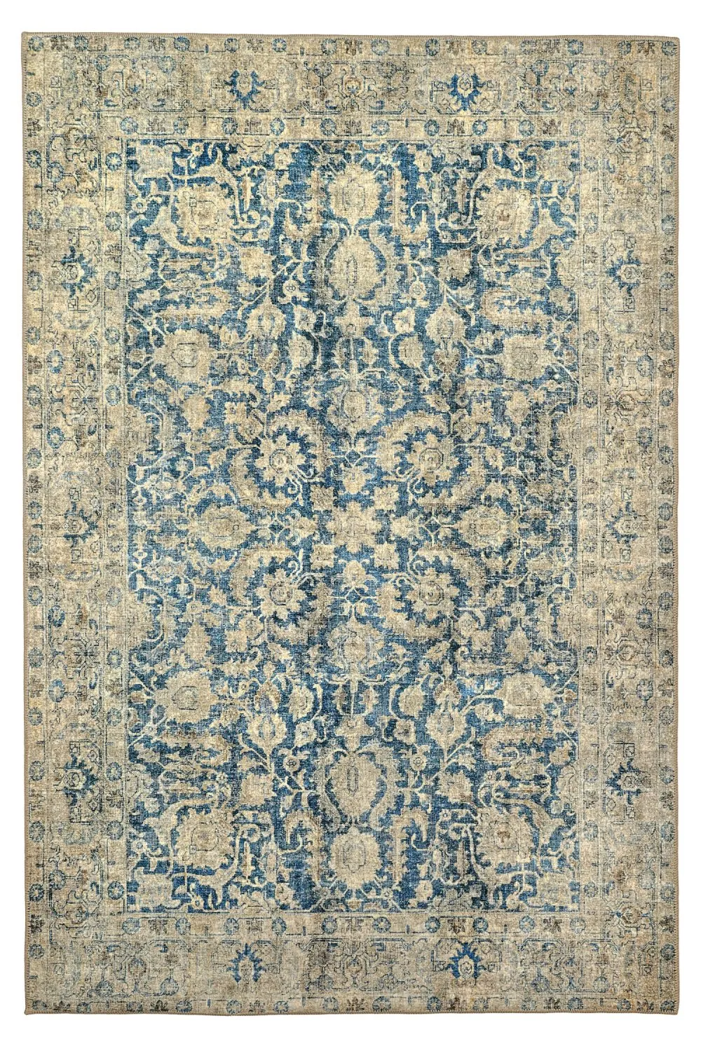 Tapete de tecelagem plana - Delvar (azul)