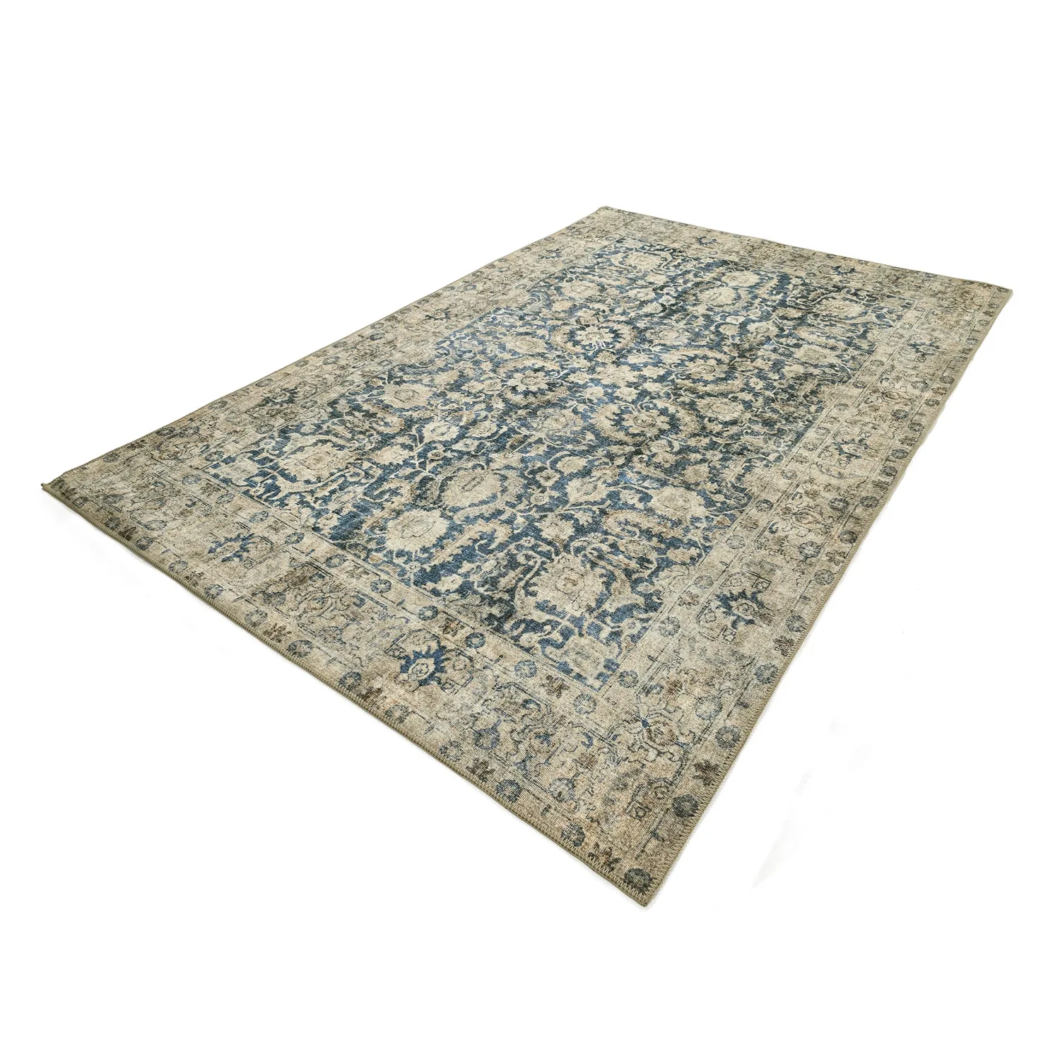 Tapete de tecelagem plana - Delvar (azul)