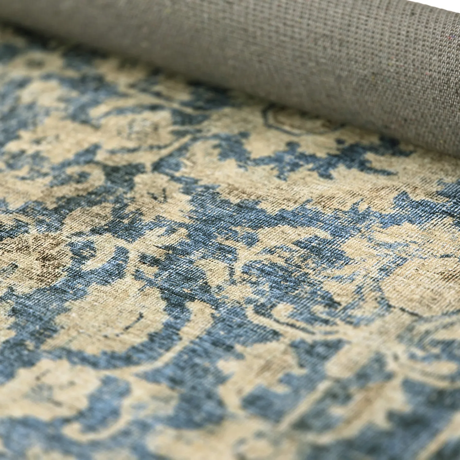 Tapete de tecelagem plana - Delvar (azul)