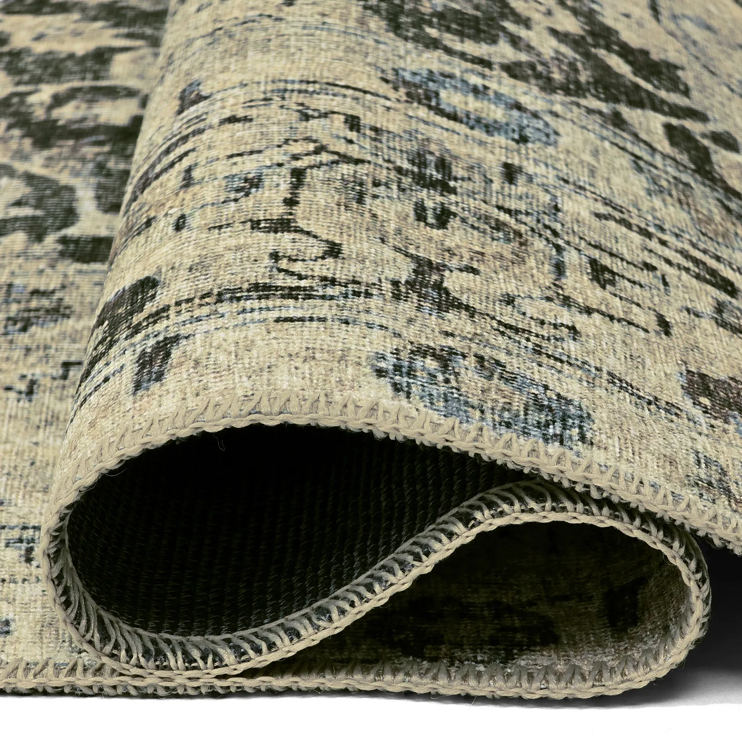 Tapete de tecelagem plana - Delvar (verde)