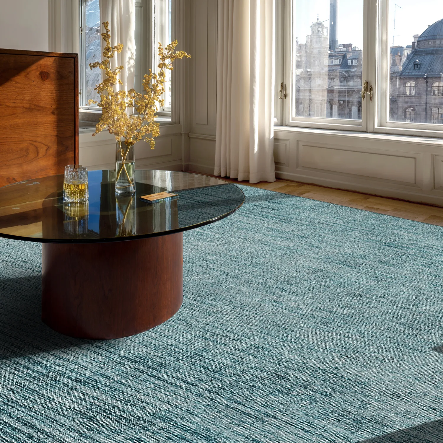 Tapete de tecelagem plana - Elarion (azul)