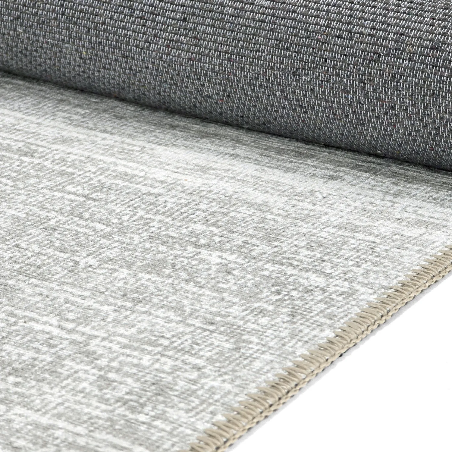 Tapete de tecelagem plana - Elarion (cinza claro)