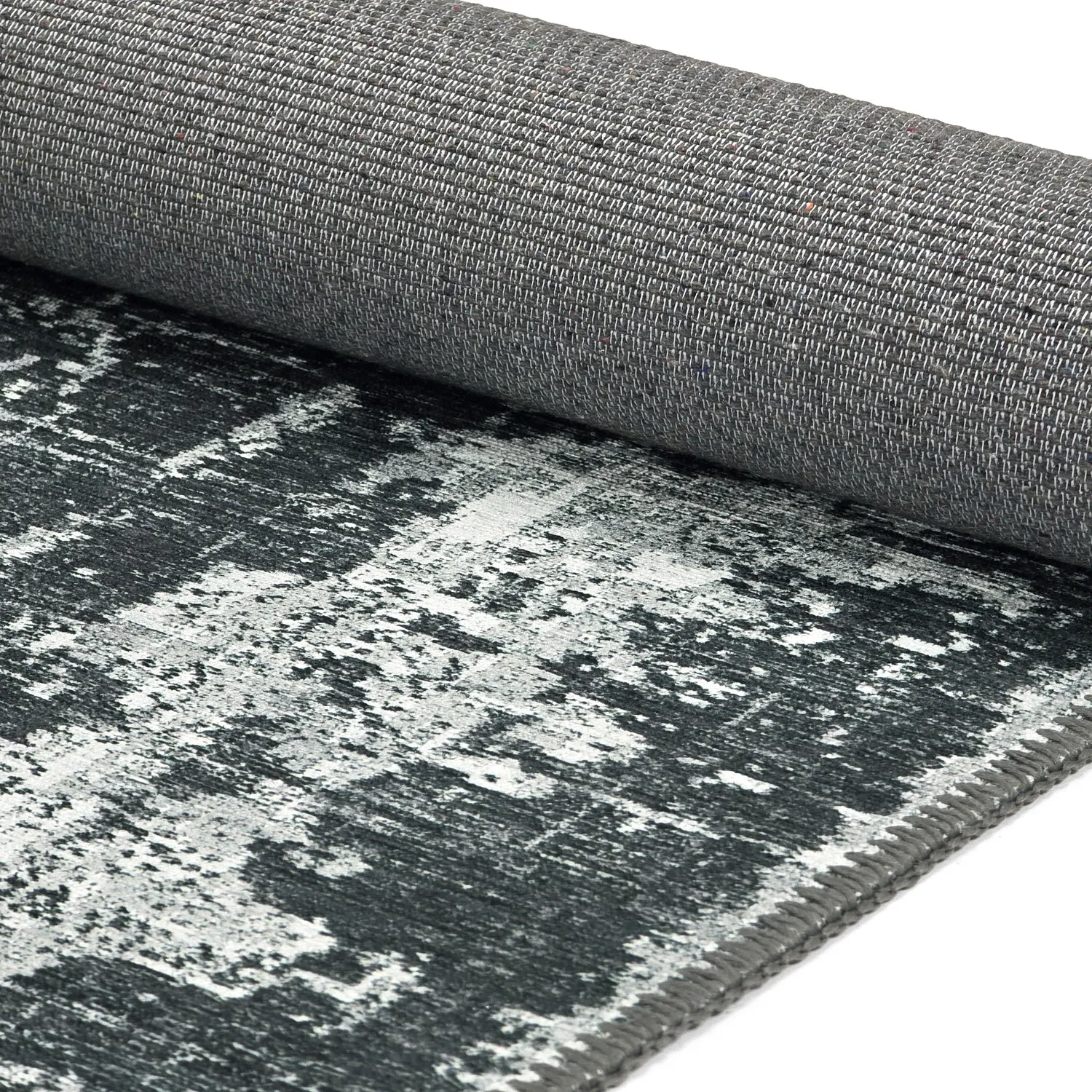 Tapete de tecelagem plana - Elira (preto)