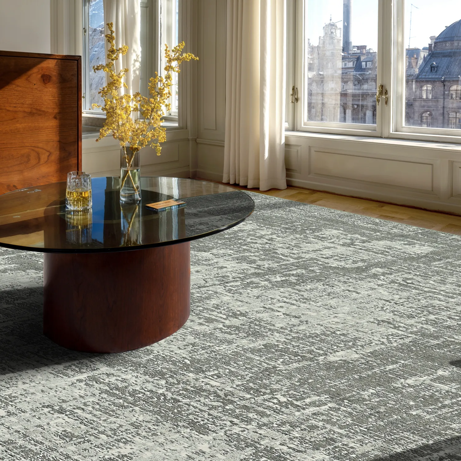 Tapete de tecelagem plana - Elira (cinza)