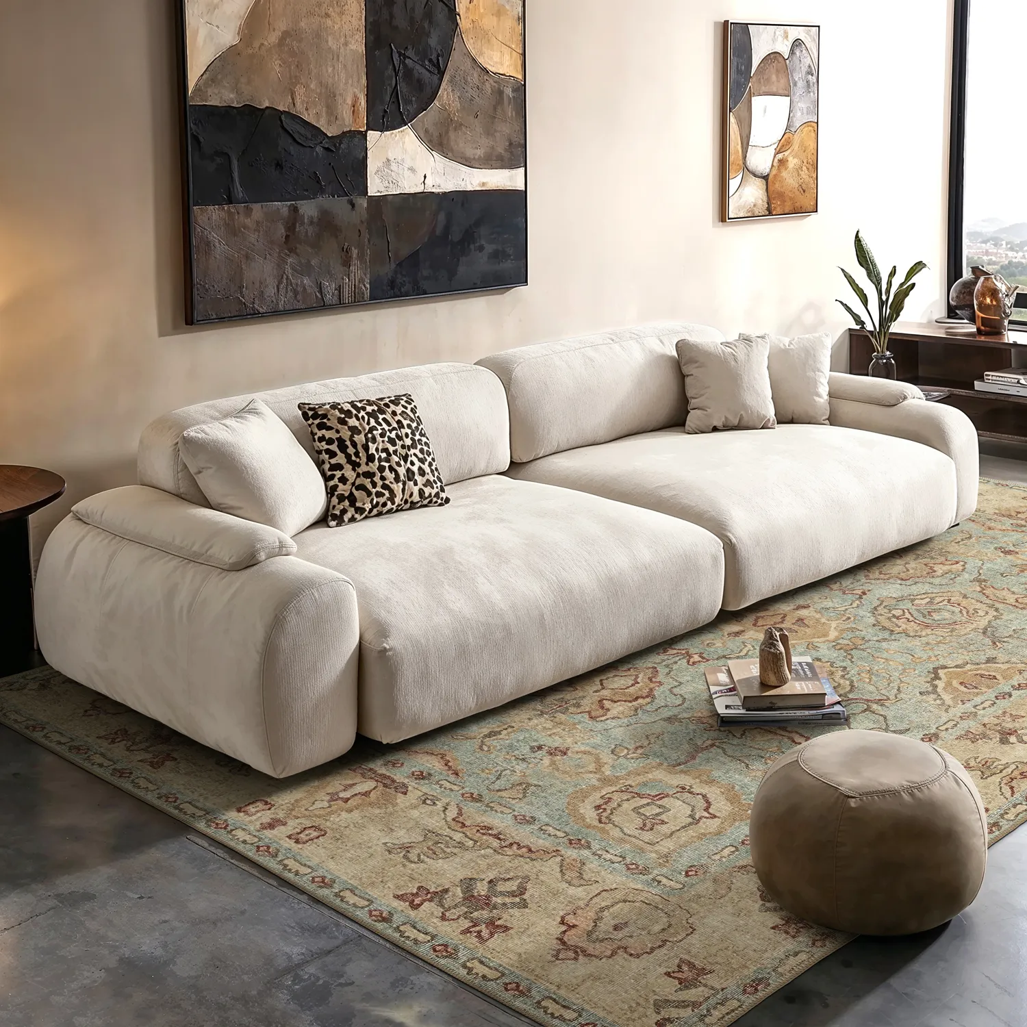 Tapete de tecelagem plana - Layla (azul claro)