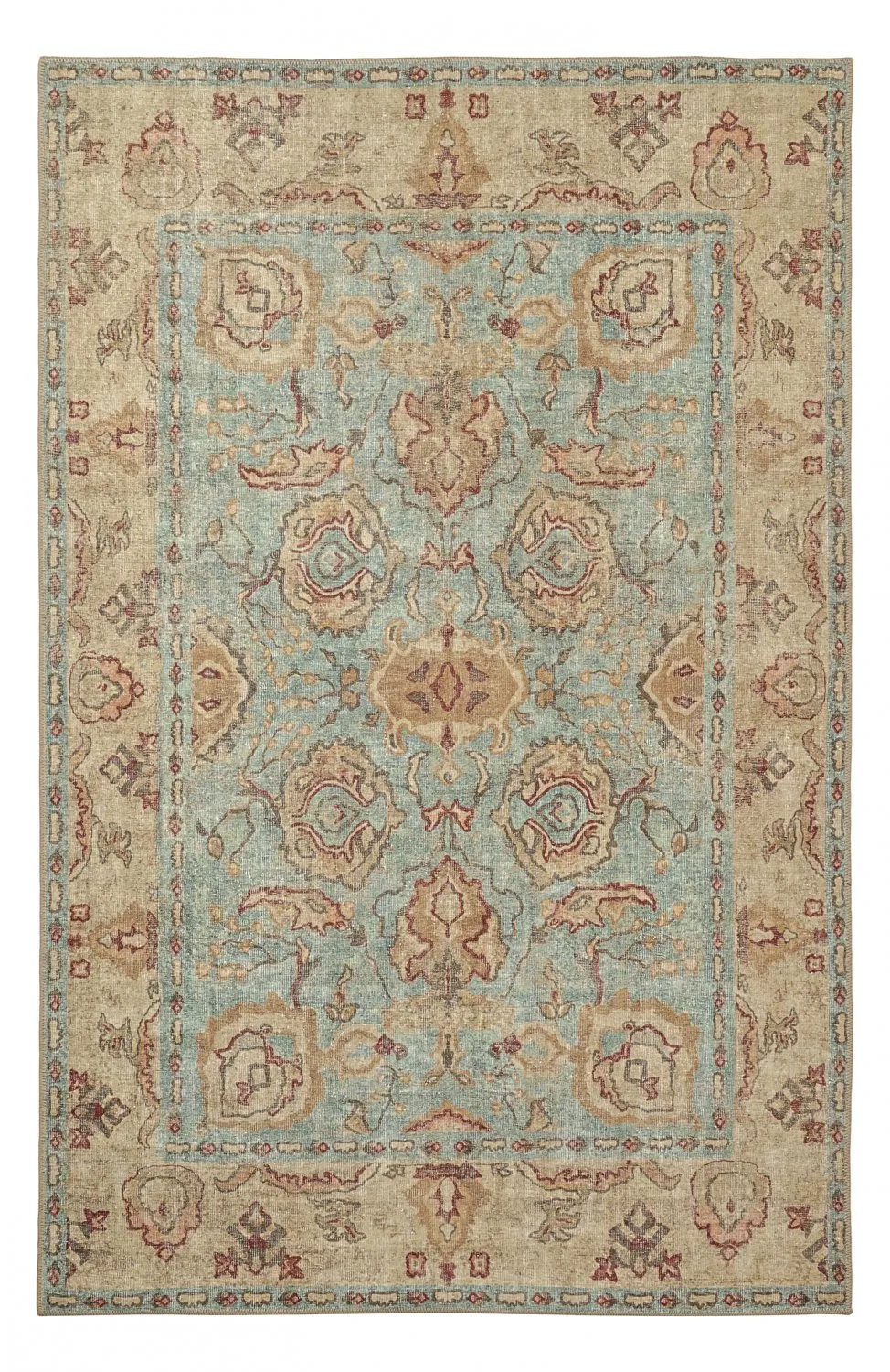 Tapete de tecelagem plana - Layla (azul claro)