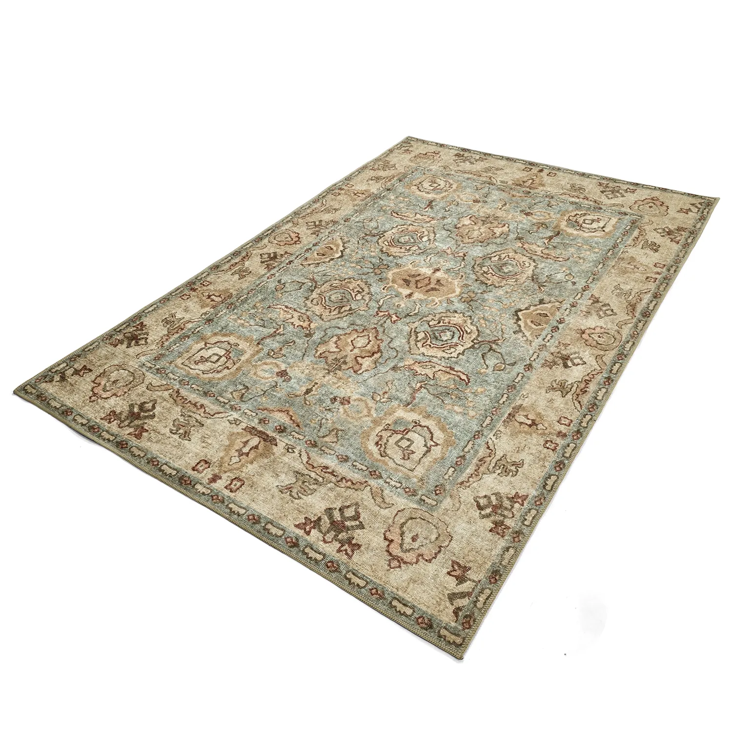 Tapete de tecelagem plana - Layla (azul claro)