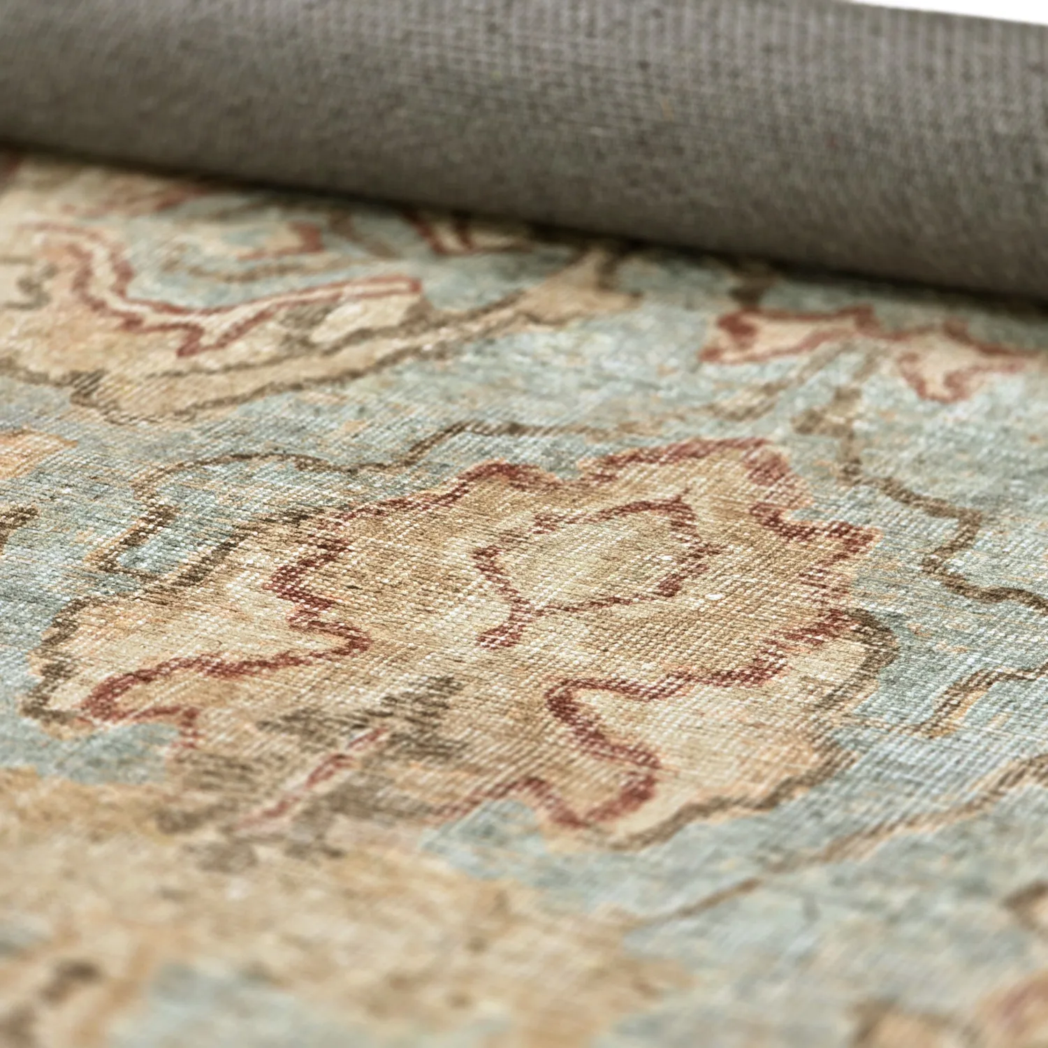 Tapete de tecelagem plana - Layla (azul claro)