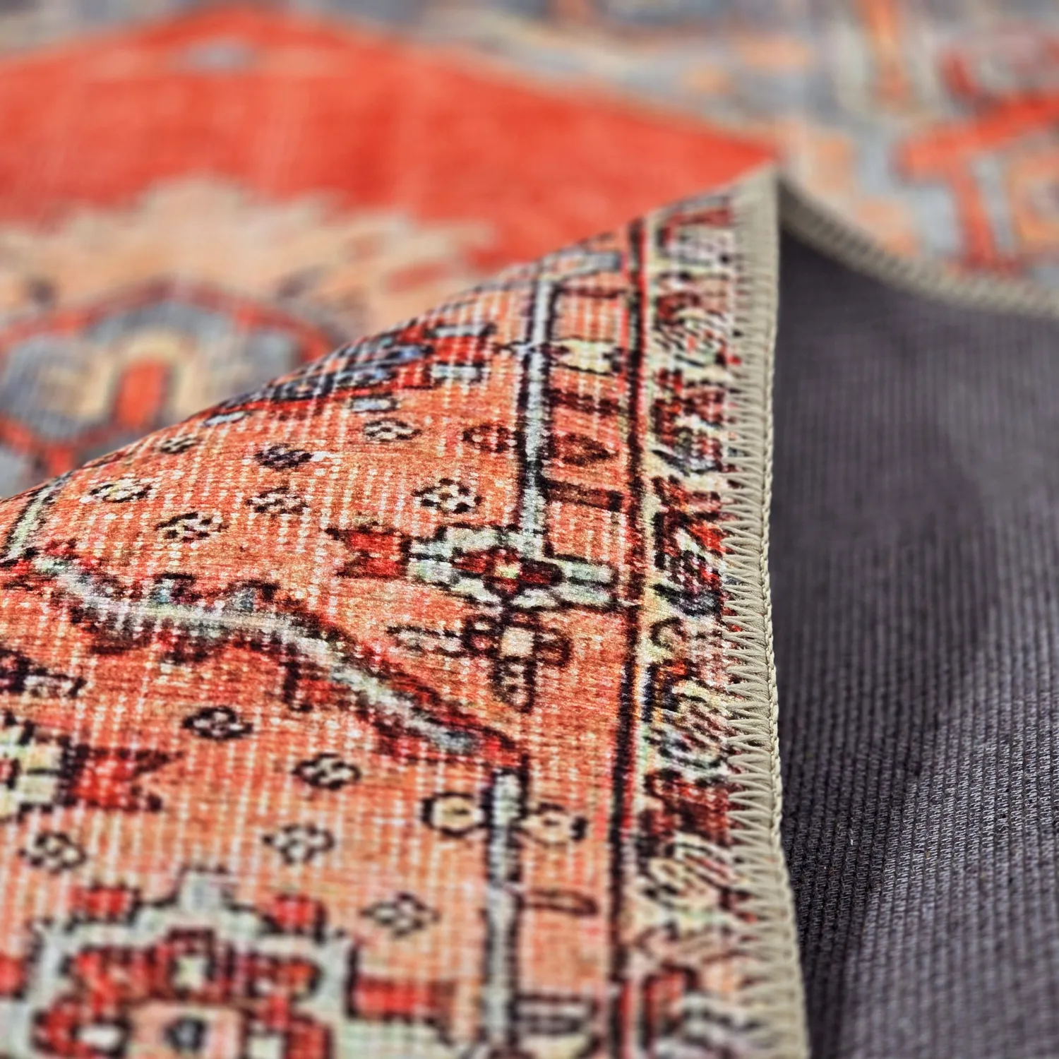 Tapete de tecelagem plana - Madevan (vermelho)