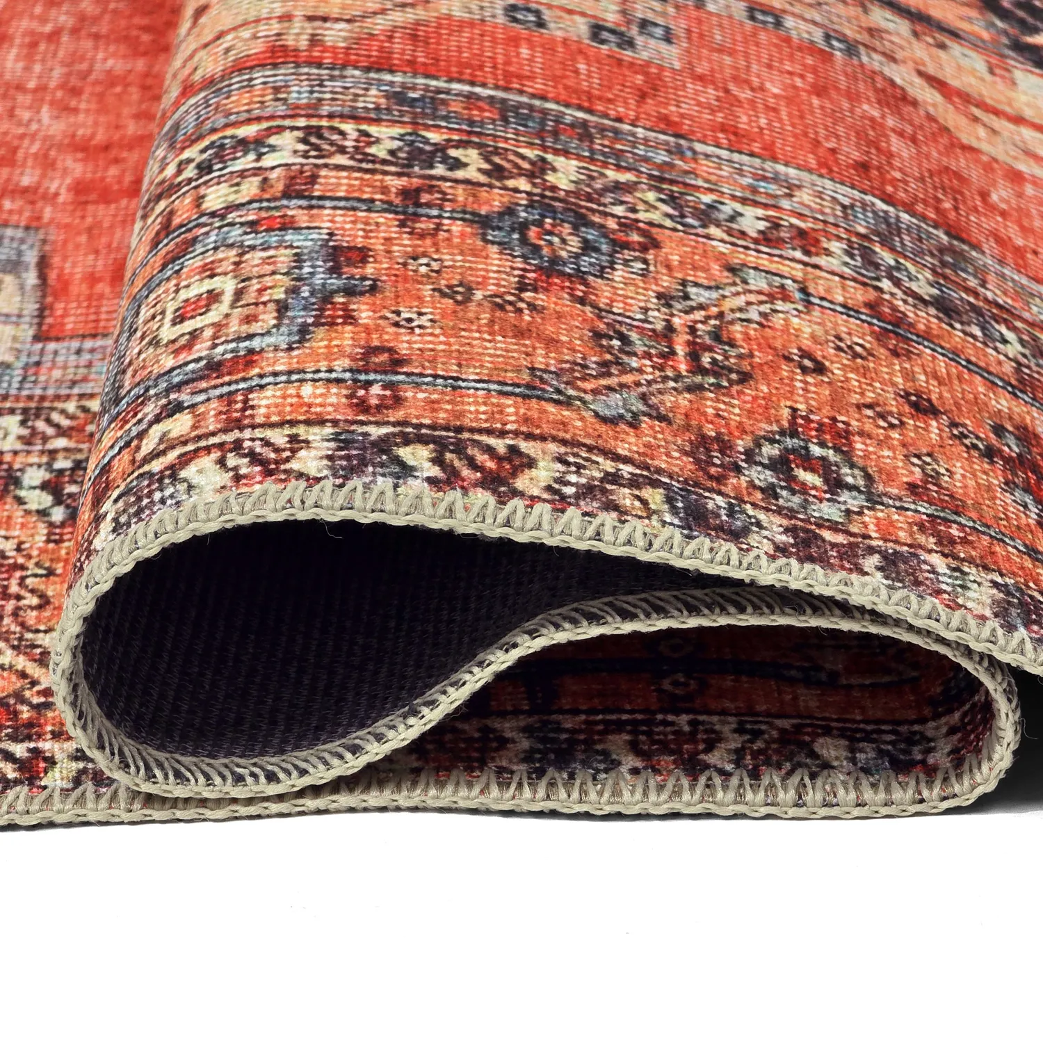 Tapete de tecelagem plana - Madevan (vermelho)