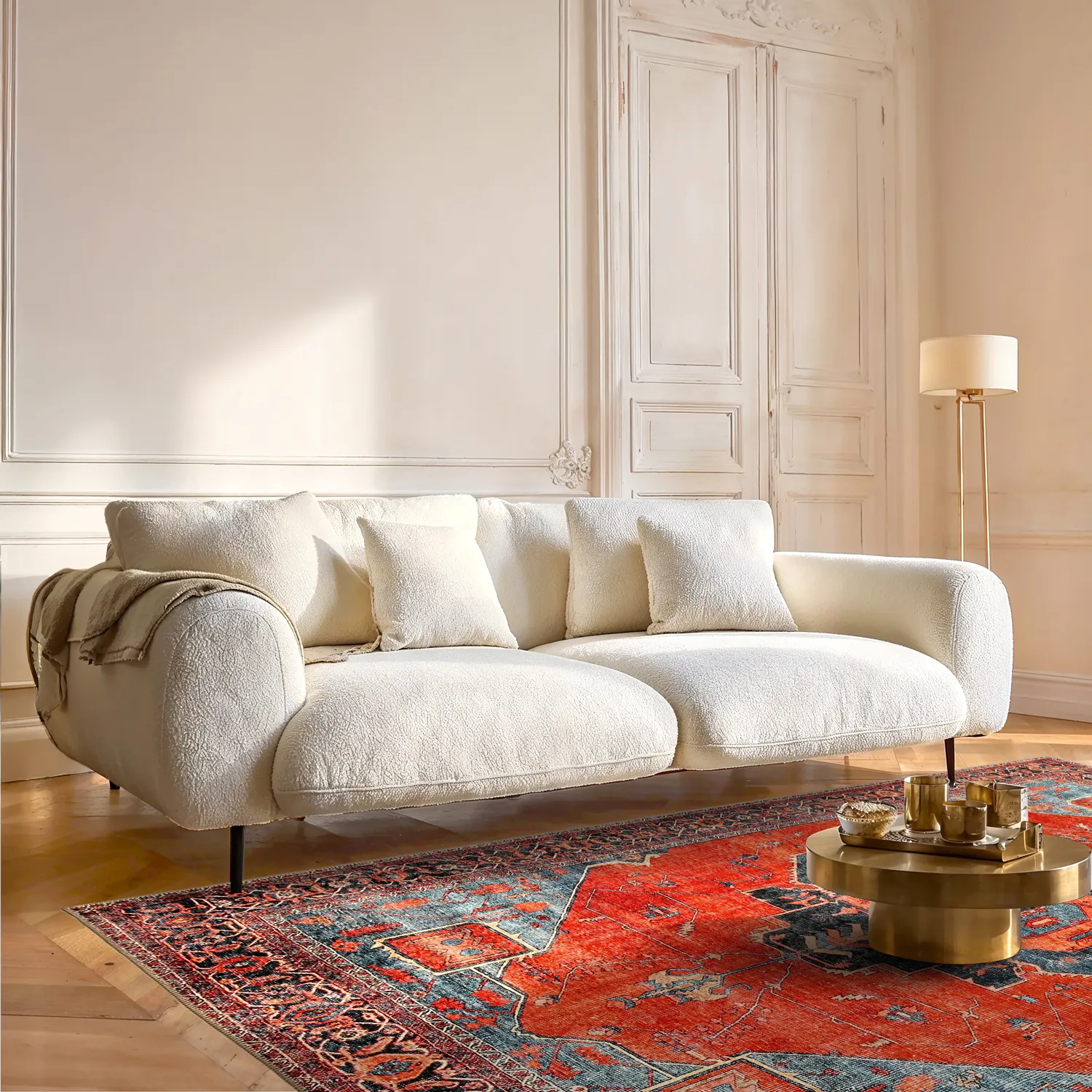 Tapete de tecelagem plana - Mandalay (vermelho)