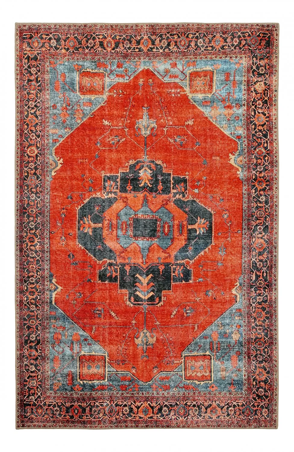 Tapete de tecelagem plana - Mandalay (vermelho)