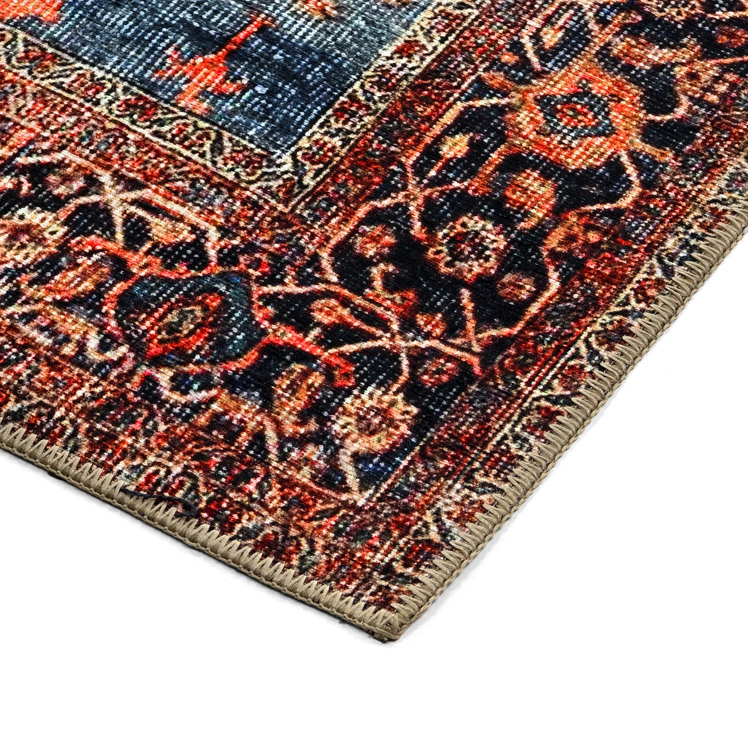 Tapete de tecelagem plana - Mandalay (vermelho)