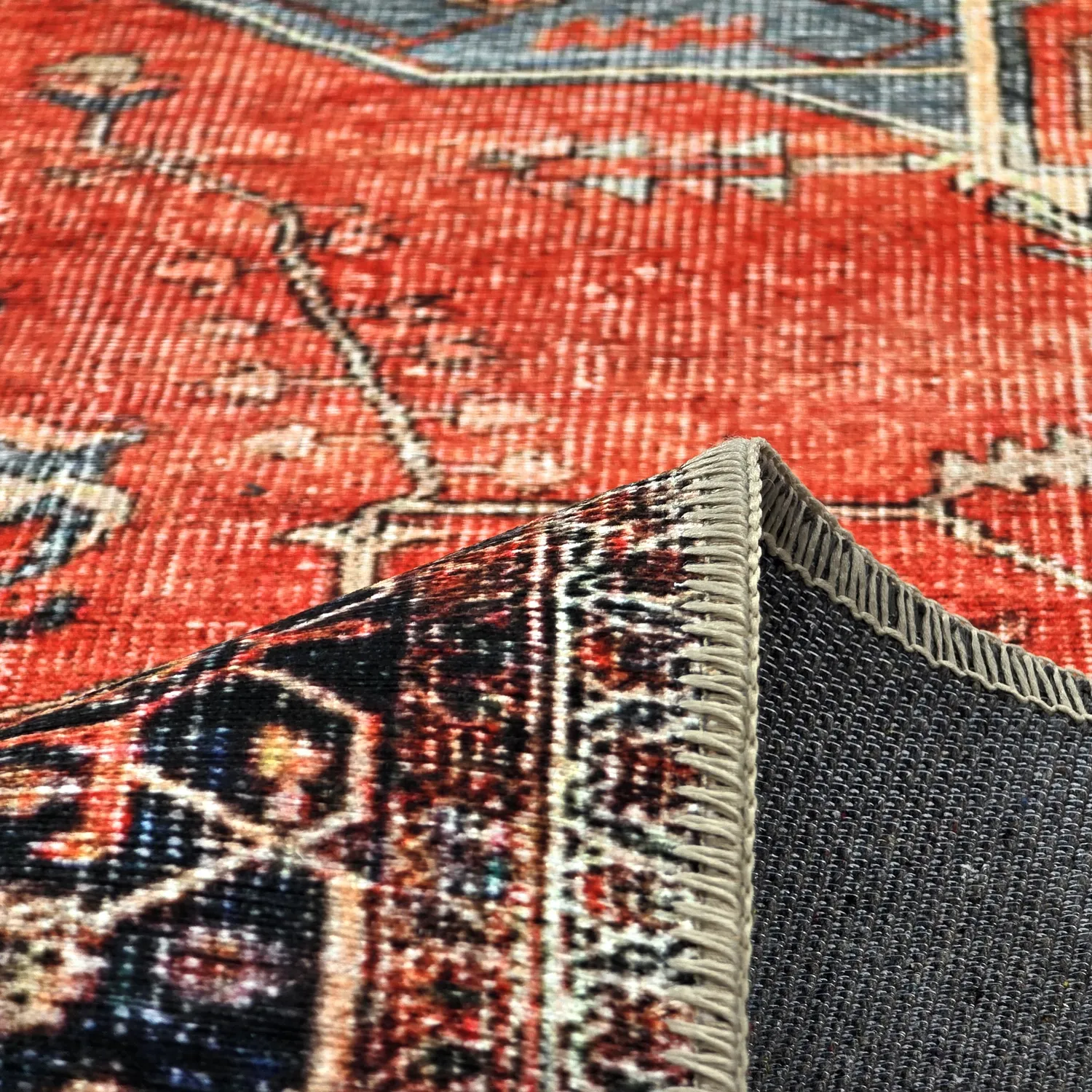 Tapete de tecelagem plana - Mandalay (vermelho)