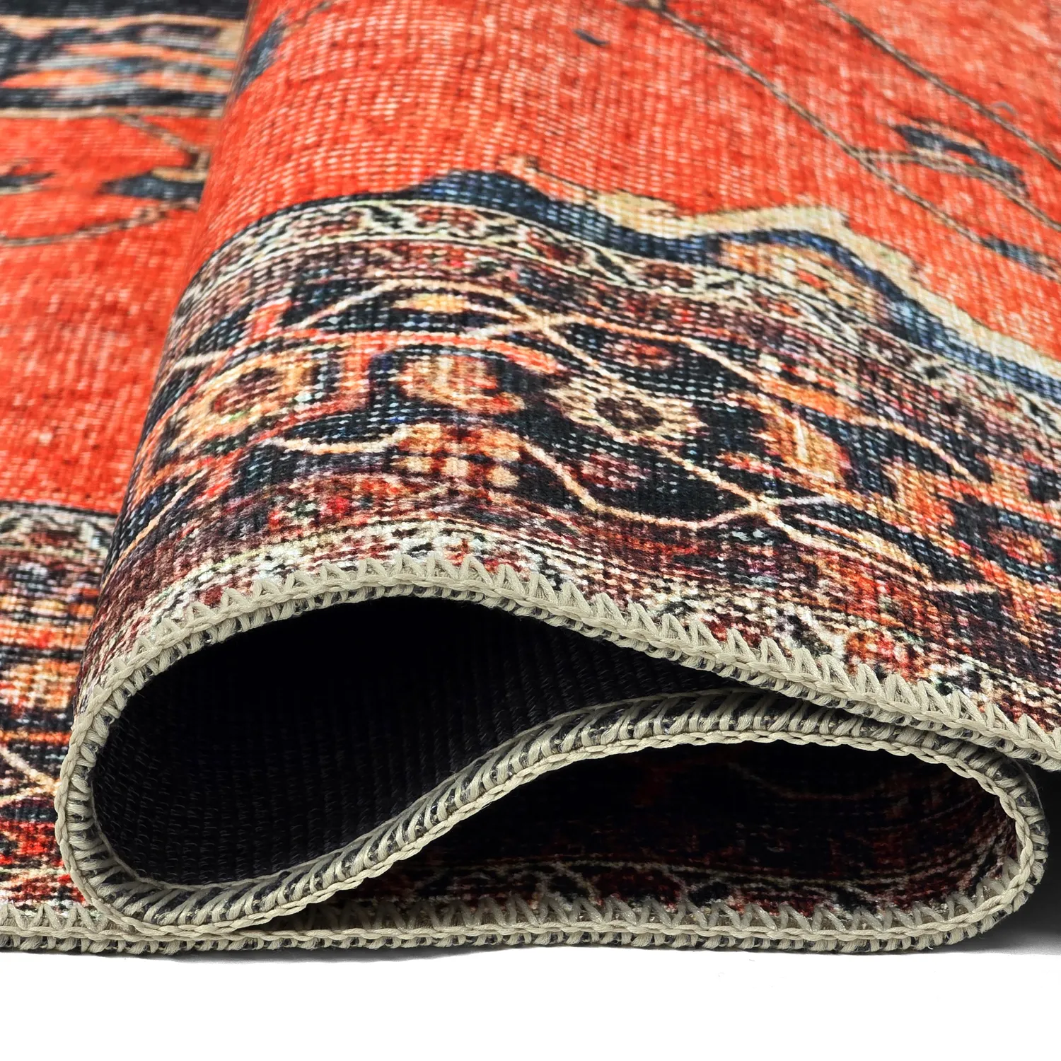 Tapete de tecelagem plana - Mandalay (vermelho)