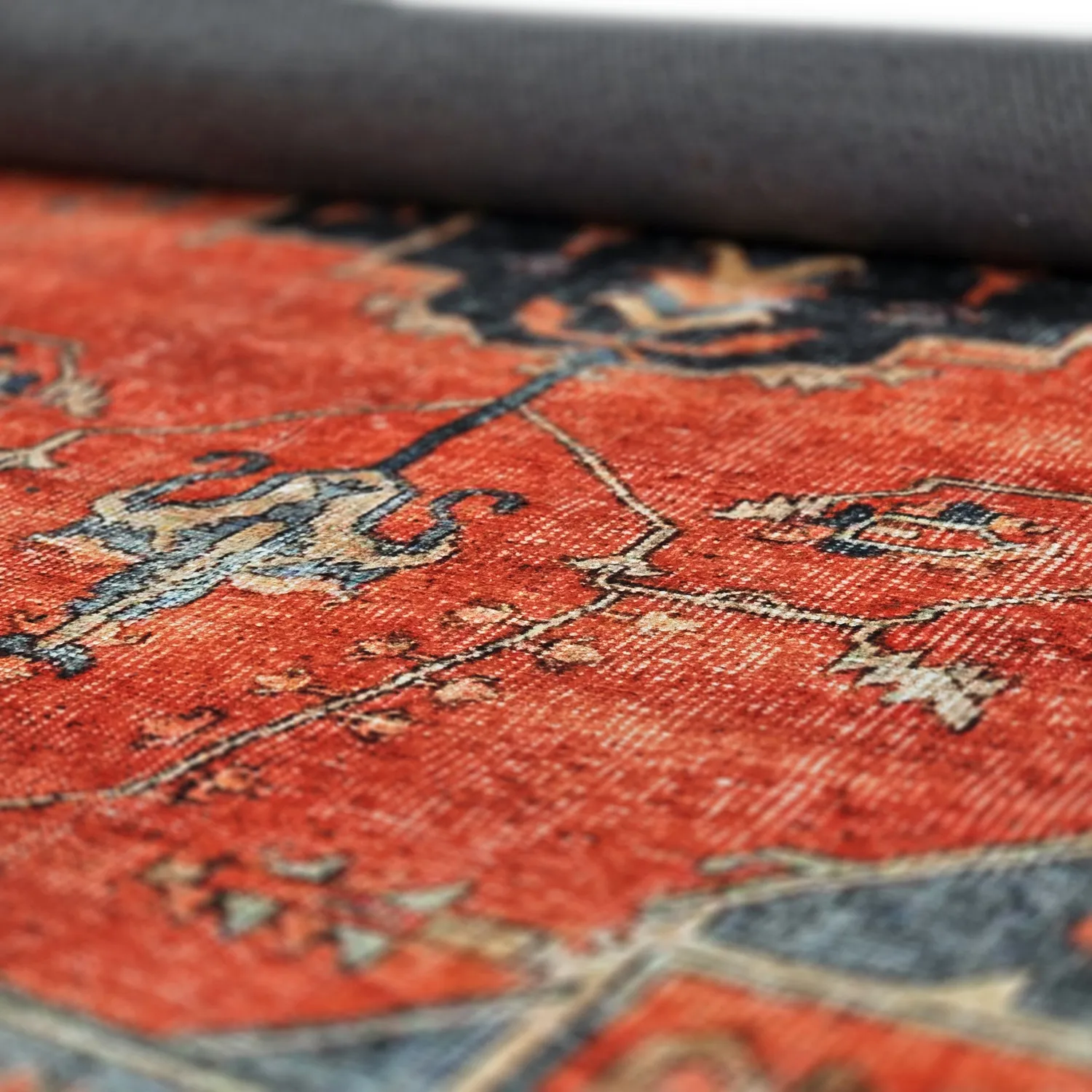 Tapete de tecelagem plana - Mandalay (vermelho)