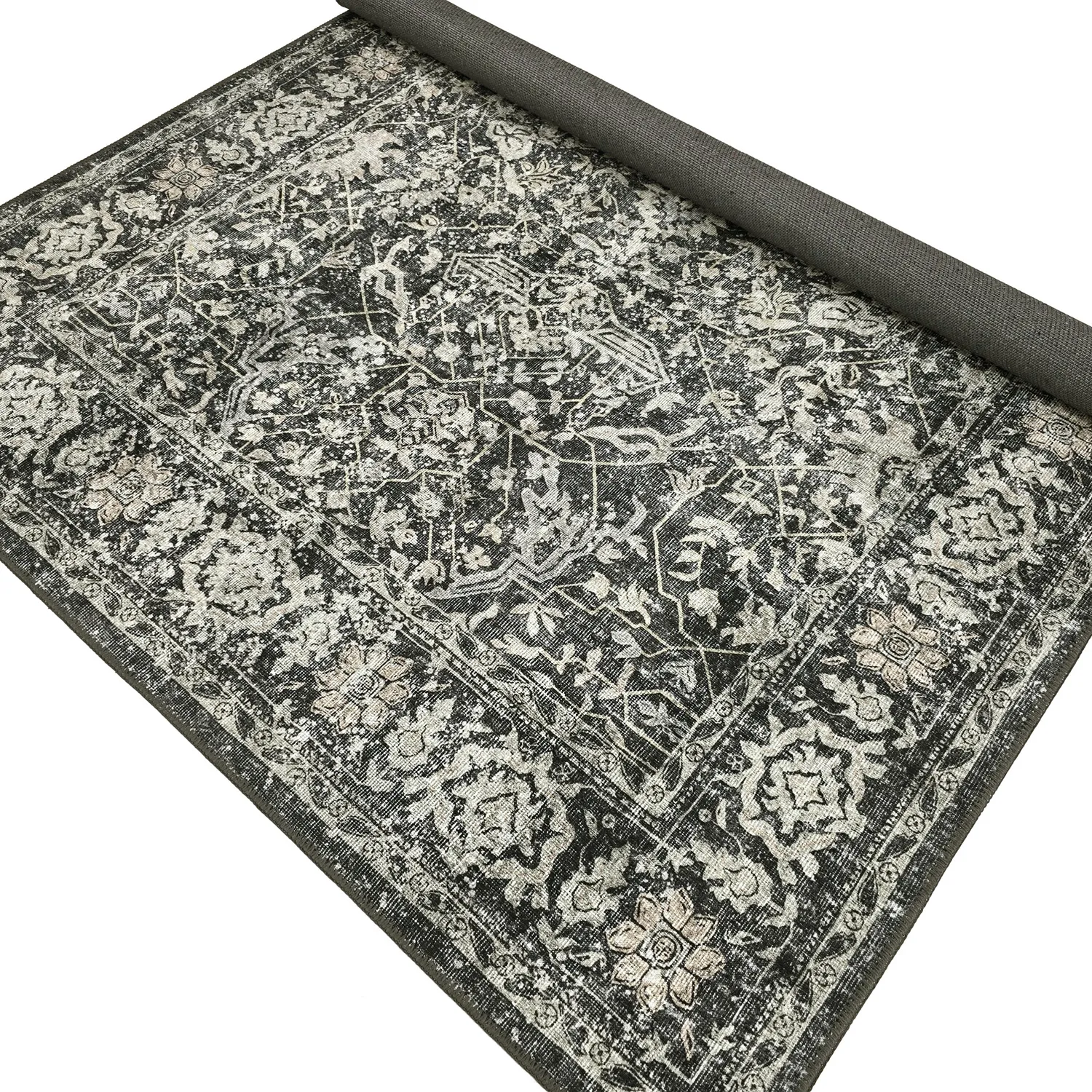 Tapete de tecelagem plana - Meralis (preto)