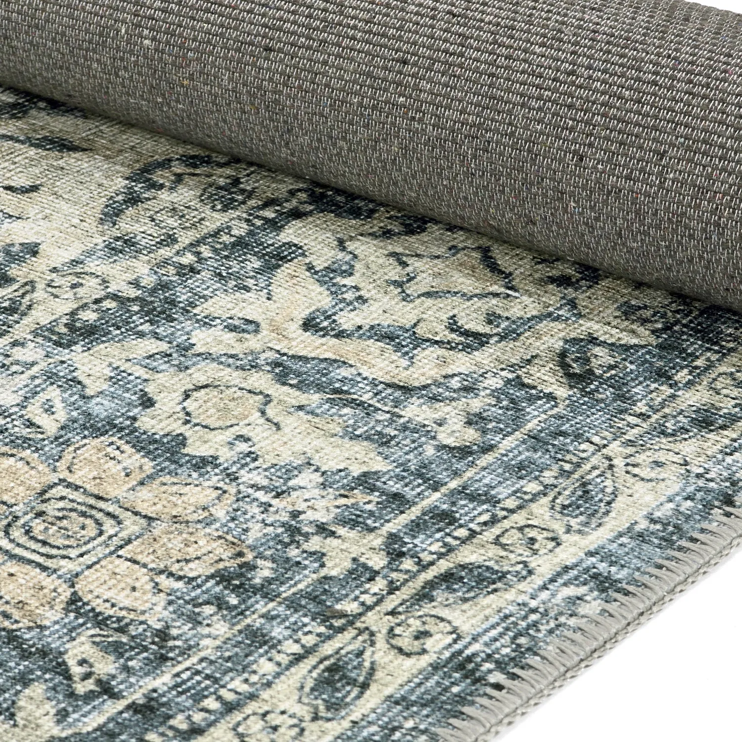 Tapete de tecelagem plana - Meralis (azul)