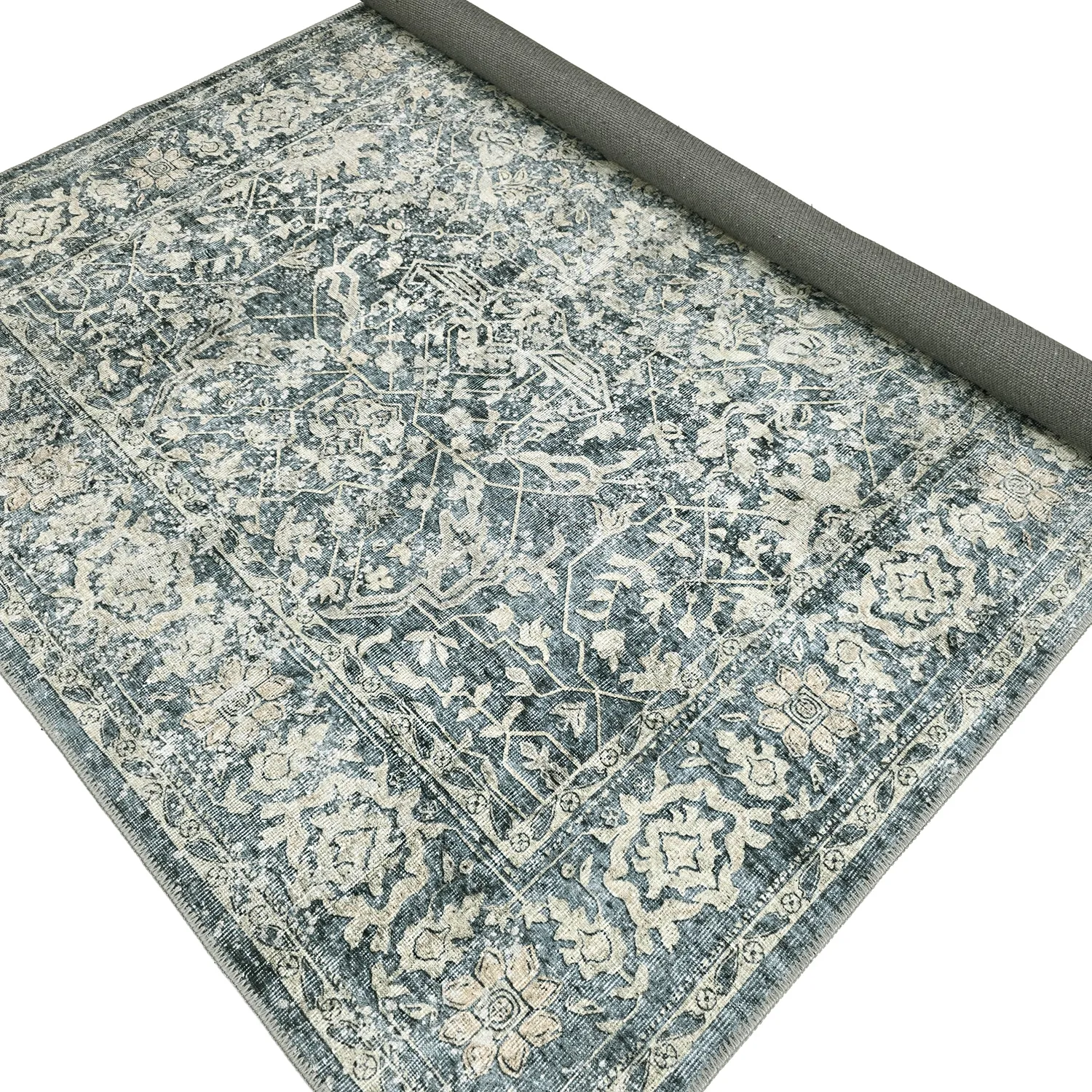 Tapete de tecelagem plana - Meralis (azul)