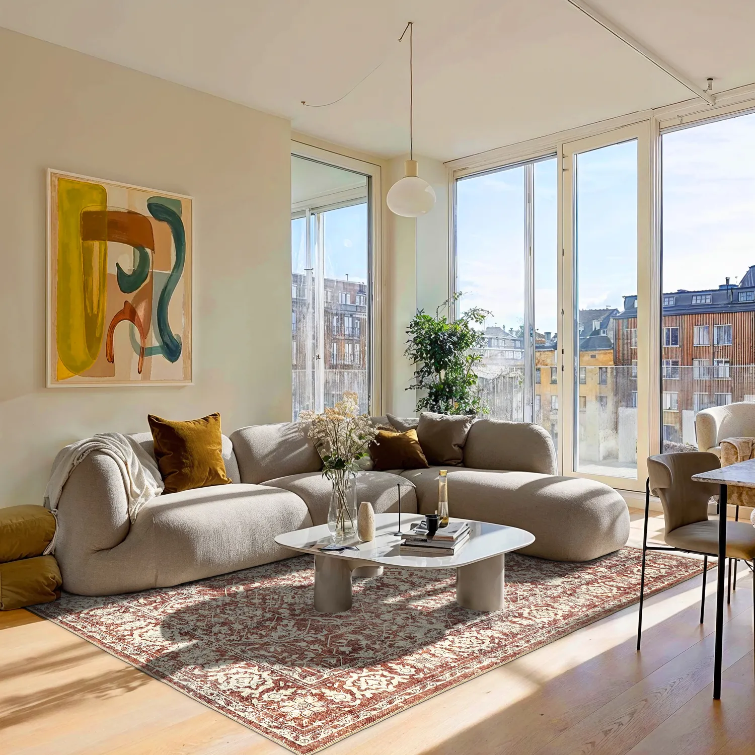 Tapete de tecelagem plana - Meralis (vermelho)