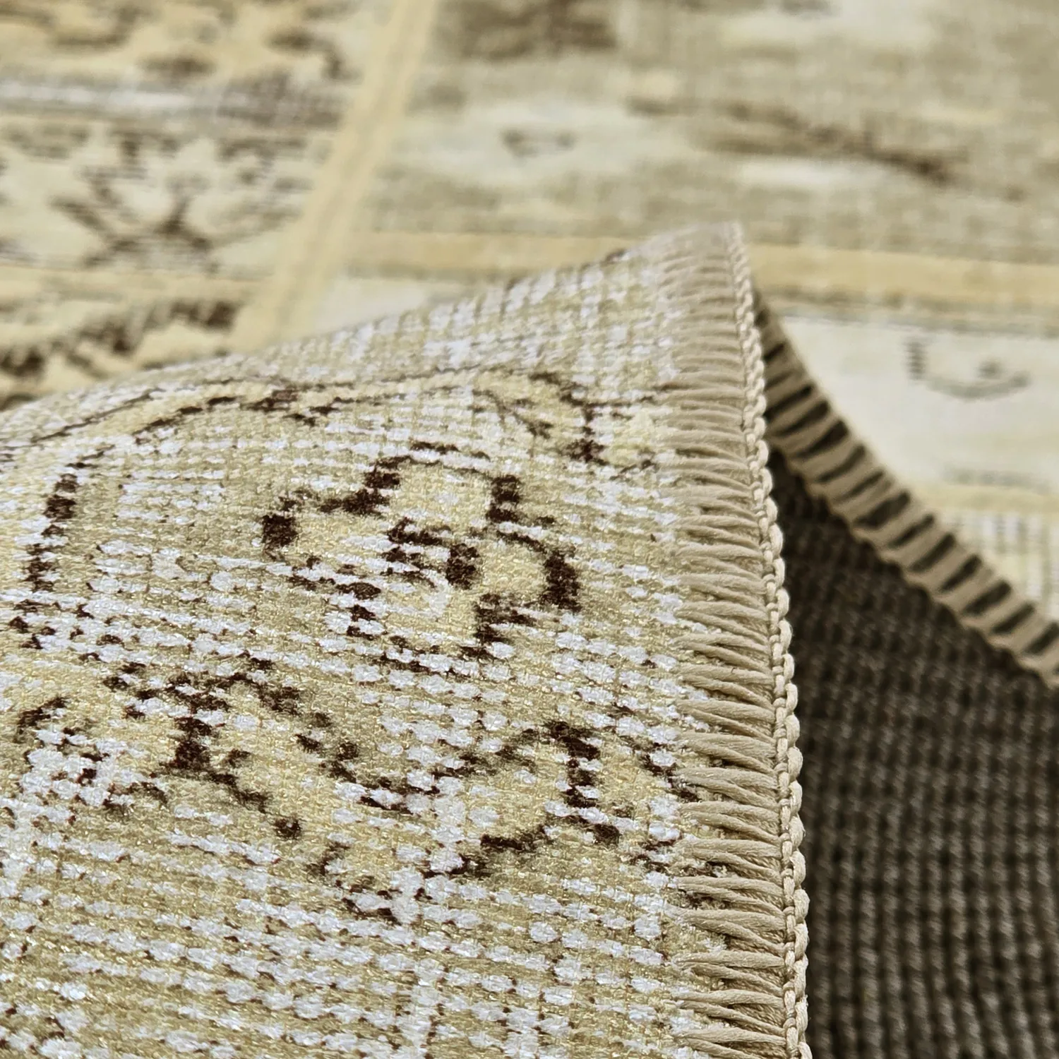 Tapete de tecelagem plana - Myrina (bege)