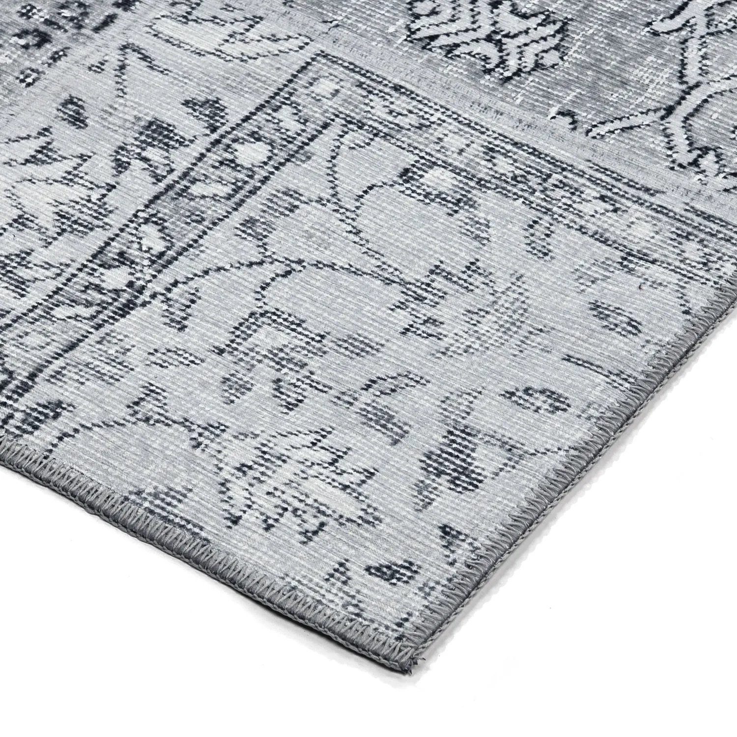 Tapete de tecelagem plana - Myrina (cinza)