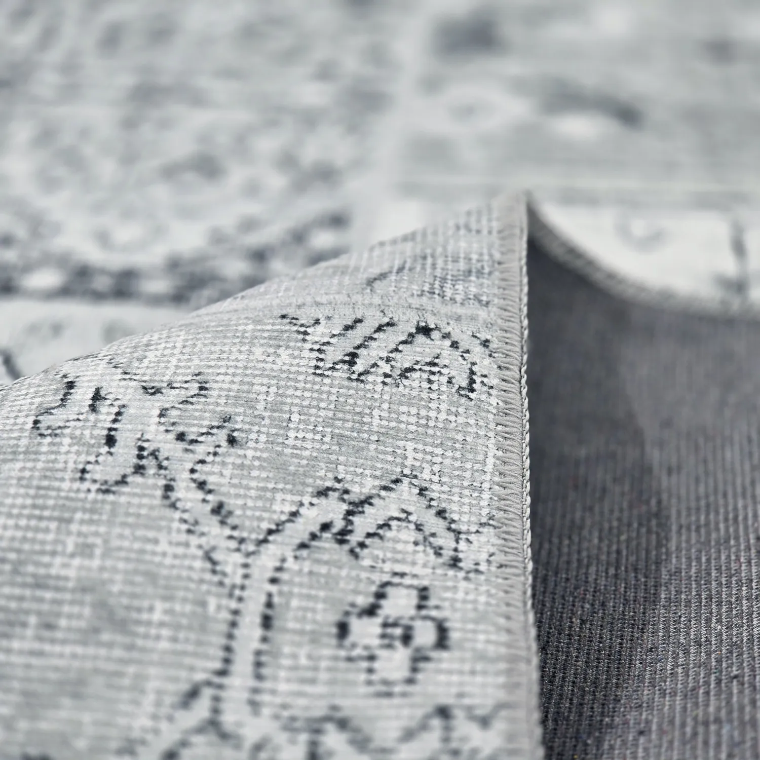 Tapete de tecelagem plana - Myrina (cinza)