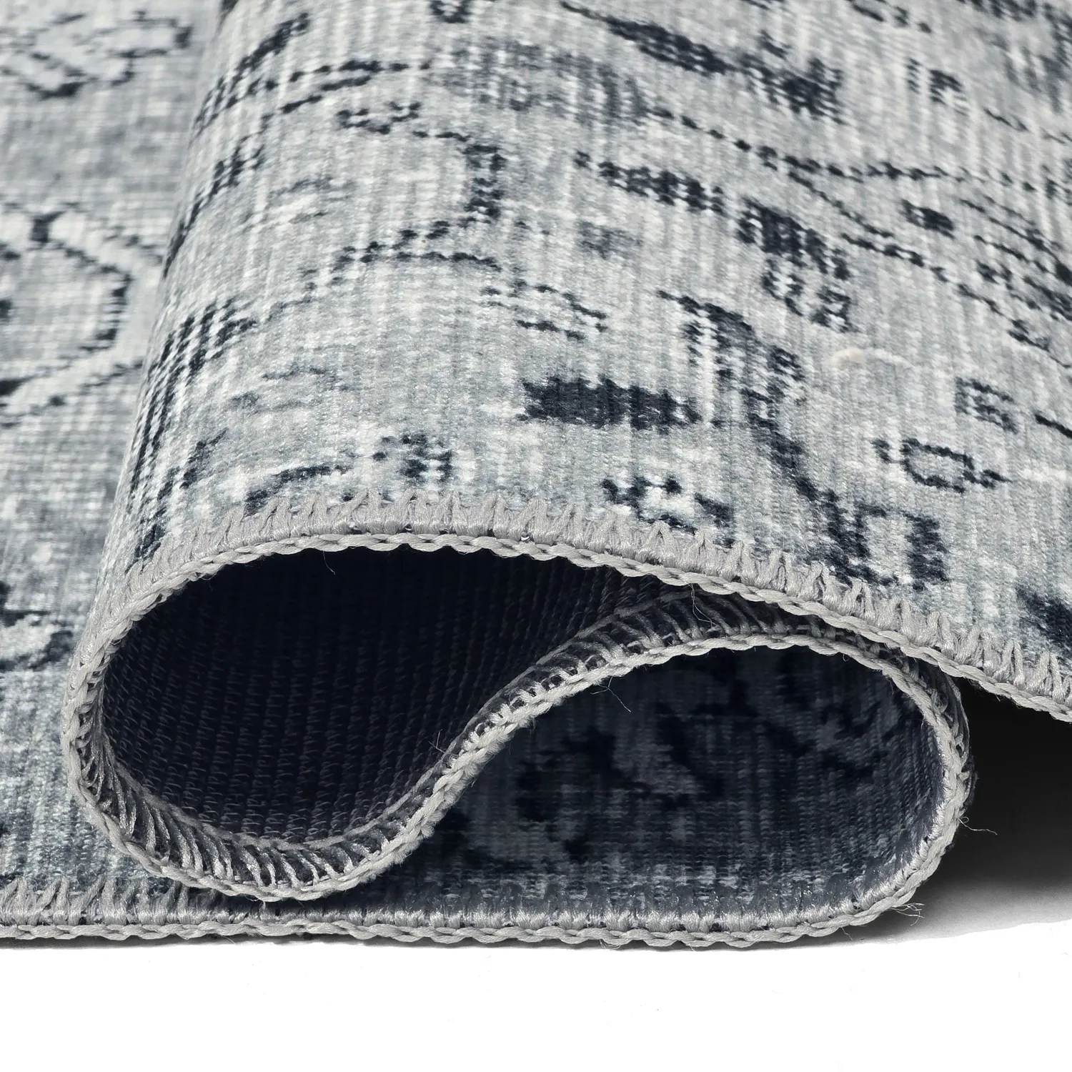 Tapete de tecelagem plana - Myrina (cinza)