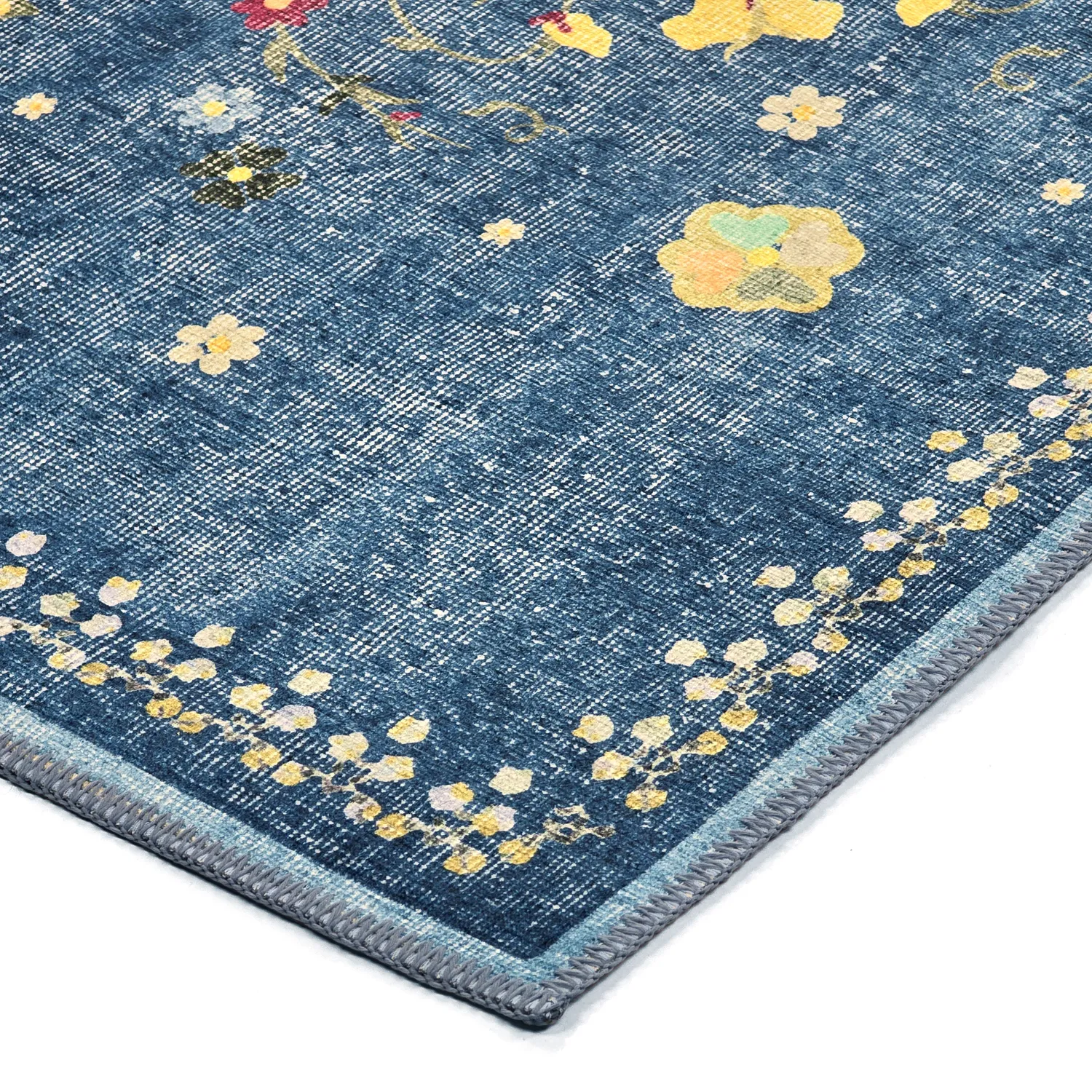 Tapete de tecelagem plana - Nabilar (azul)