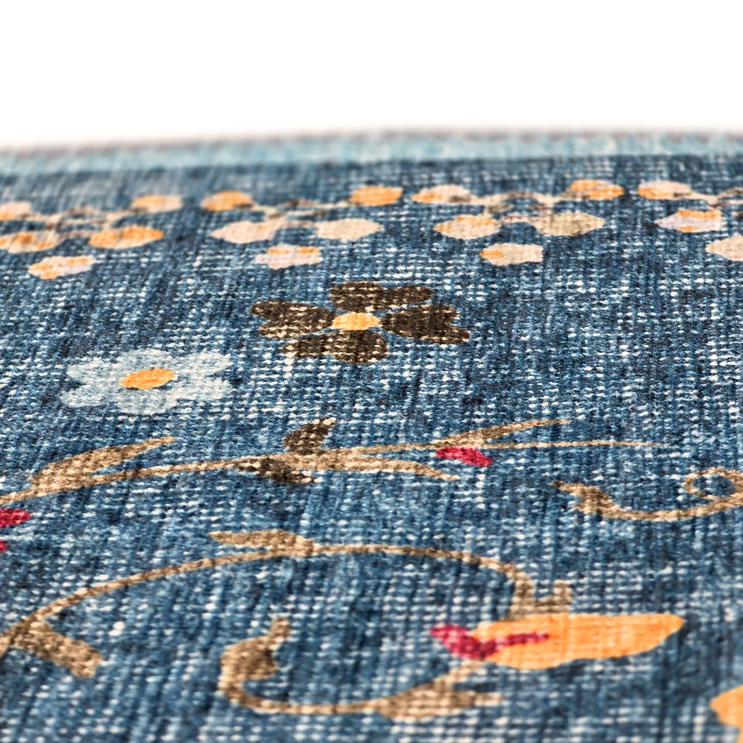 Tapete de tecelagem plana - Nabilar (azul)