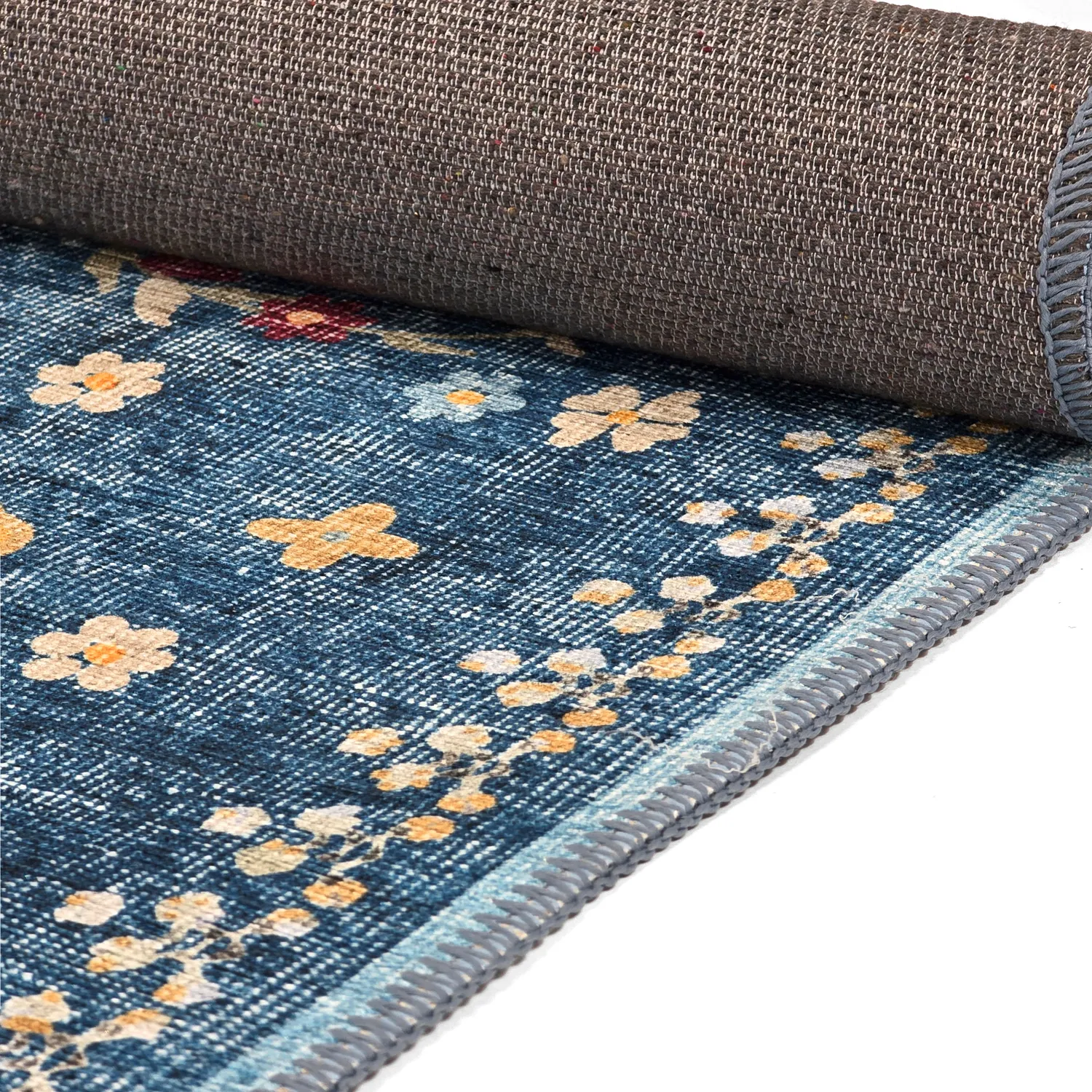 Tapete de tecelagem plana - Nabilar (azul)