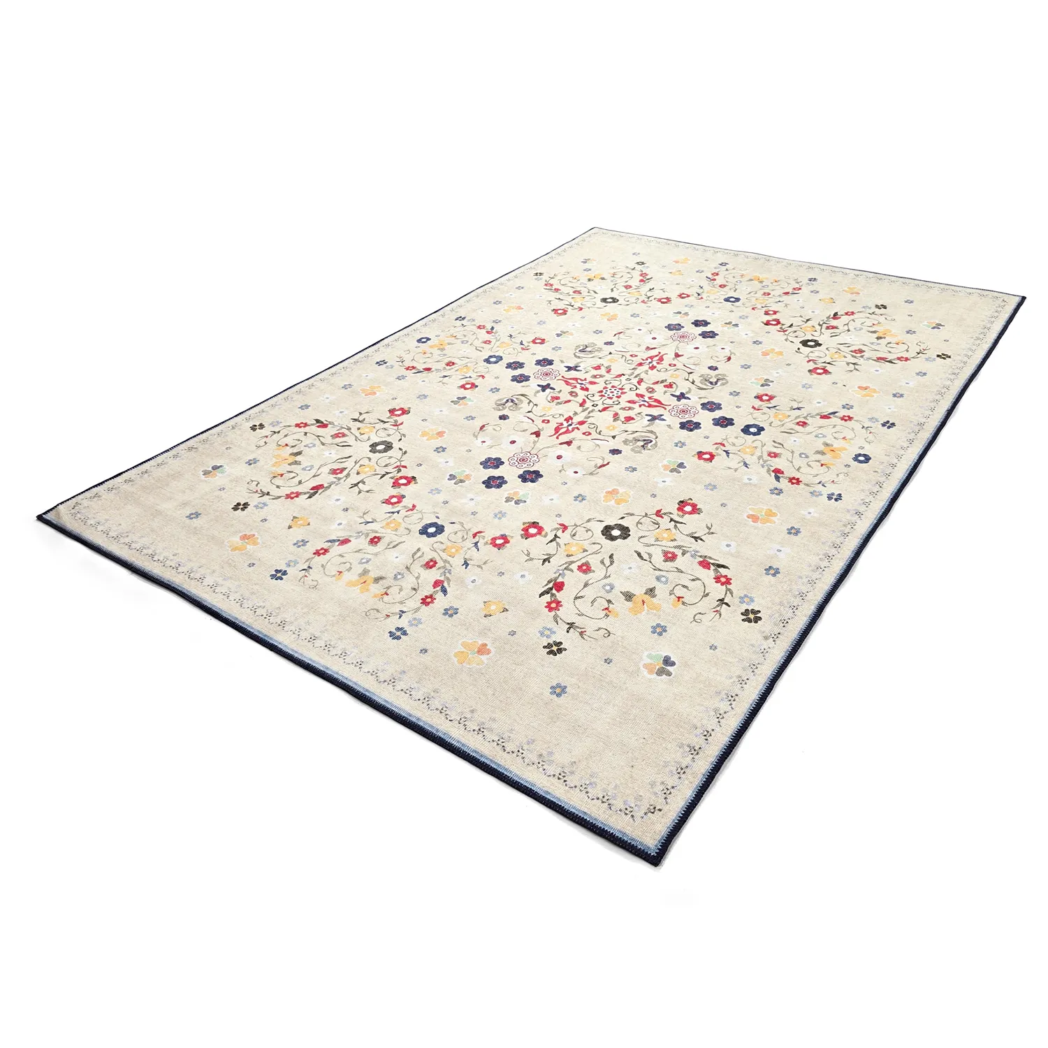 Tapete de tecelagem plana - Nabilar (creme)