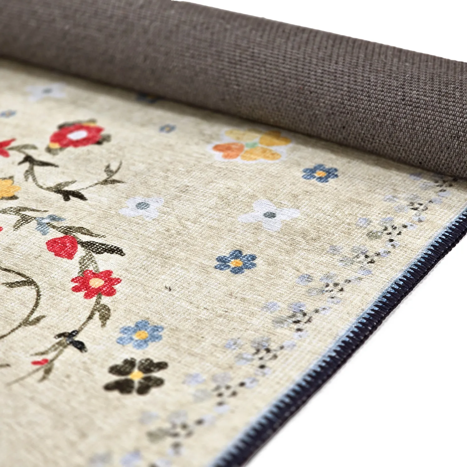 Tapete de tecelagem plana - Nabilar (creme)